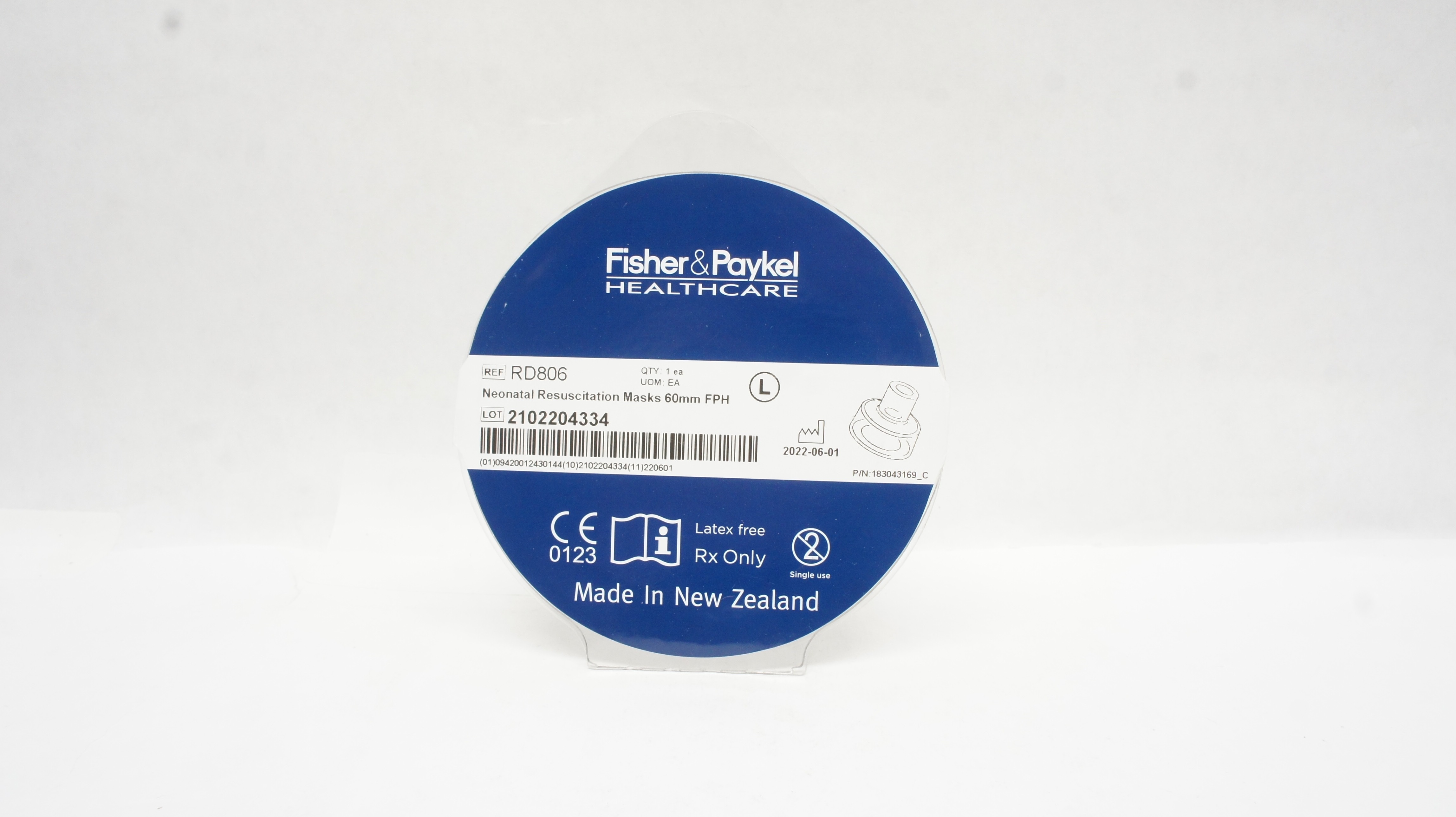 Fisher & Paykel RD806 Neonatal Resuscitation Masks 60mm FPH L