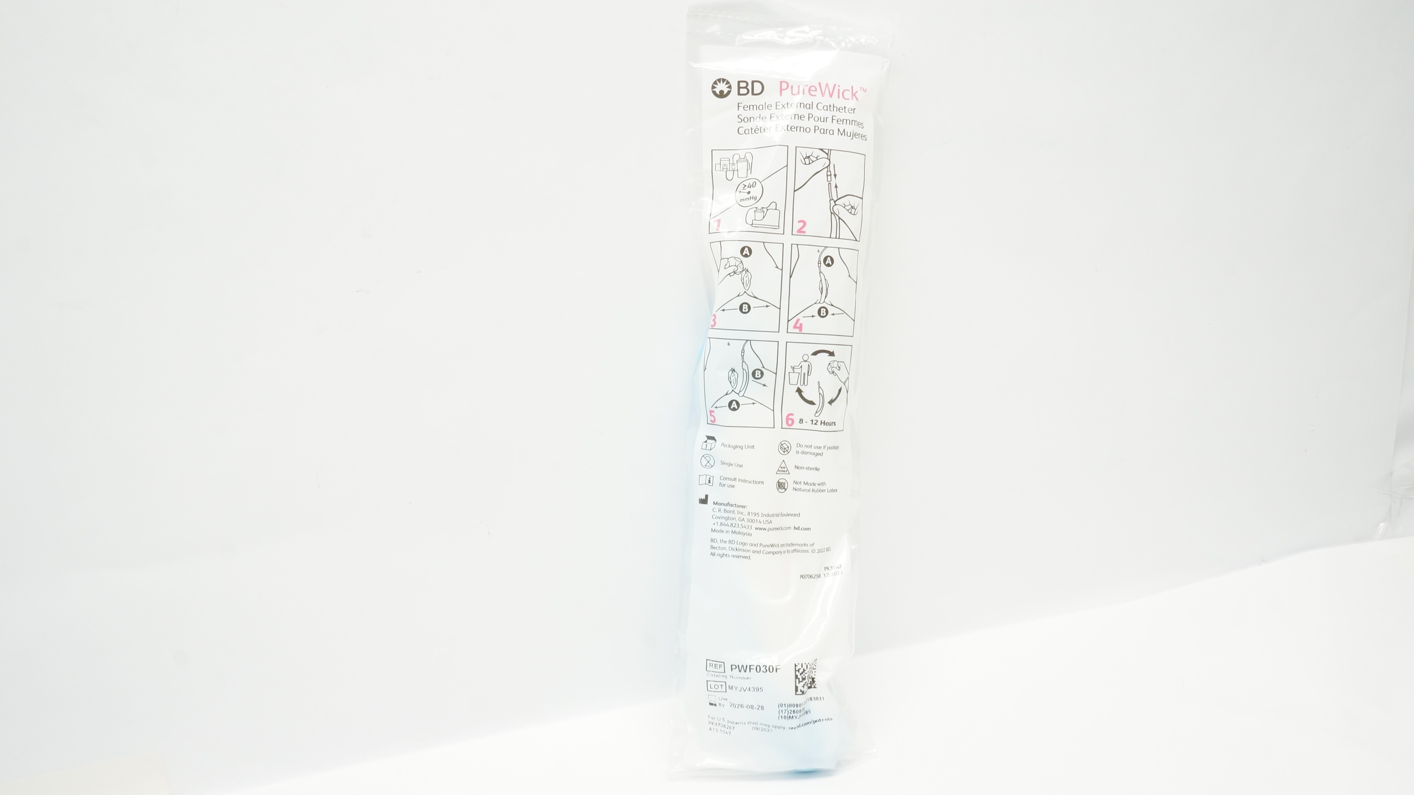 BD PWF030F PureWick Female External Cath. ≥40mmHg