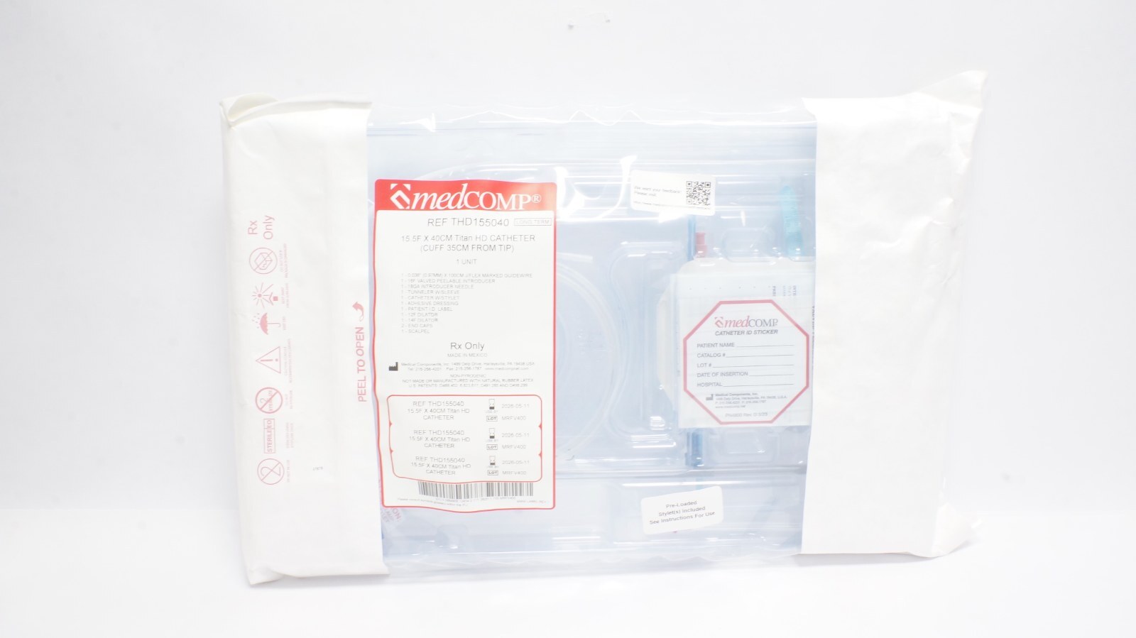 Medcomp THD155040 Titan HD Catheter 15.5F x 40CM