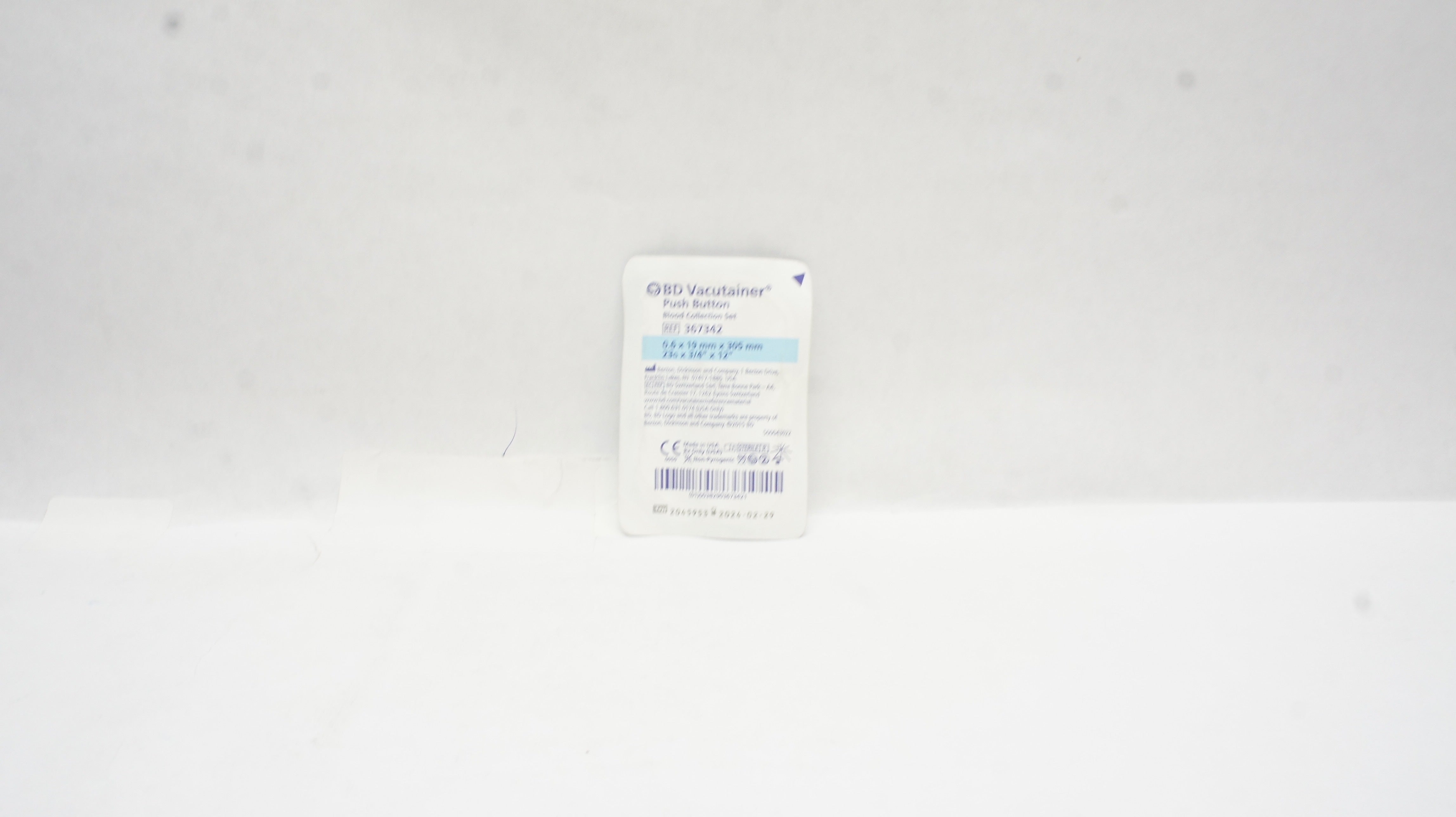 BD 367342 Vacutainer Push Button Blood Collection Set 23G x 3/4inch x 12inch