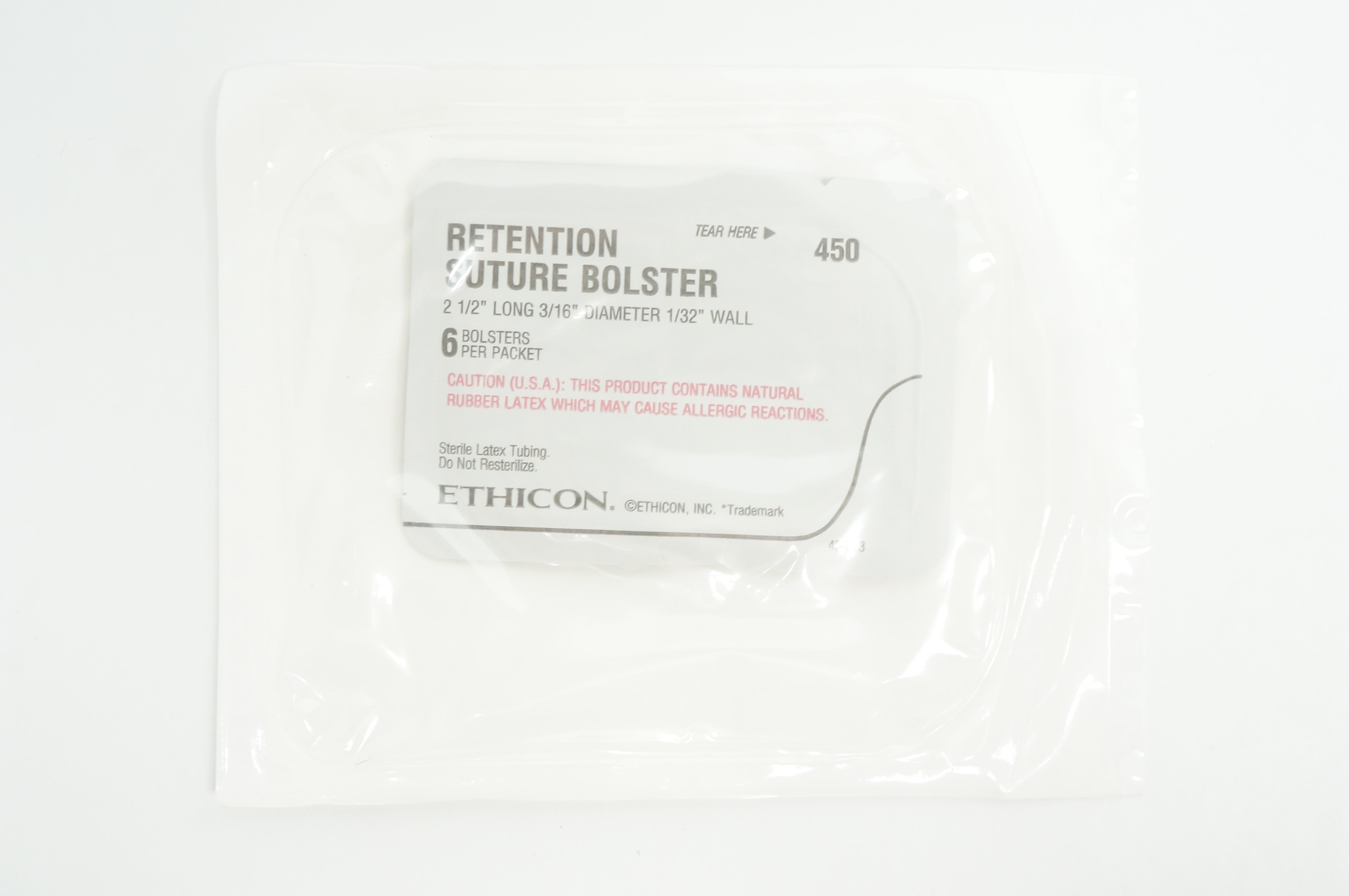 Ethicon 450 Retention Stre. Bolsters 1/23inch x 3/16inch x 2-1/2inch (x)