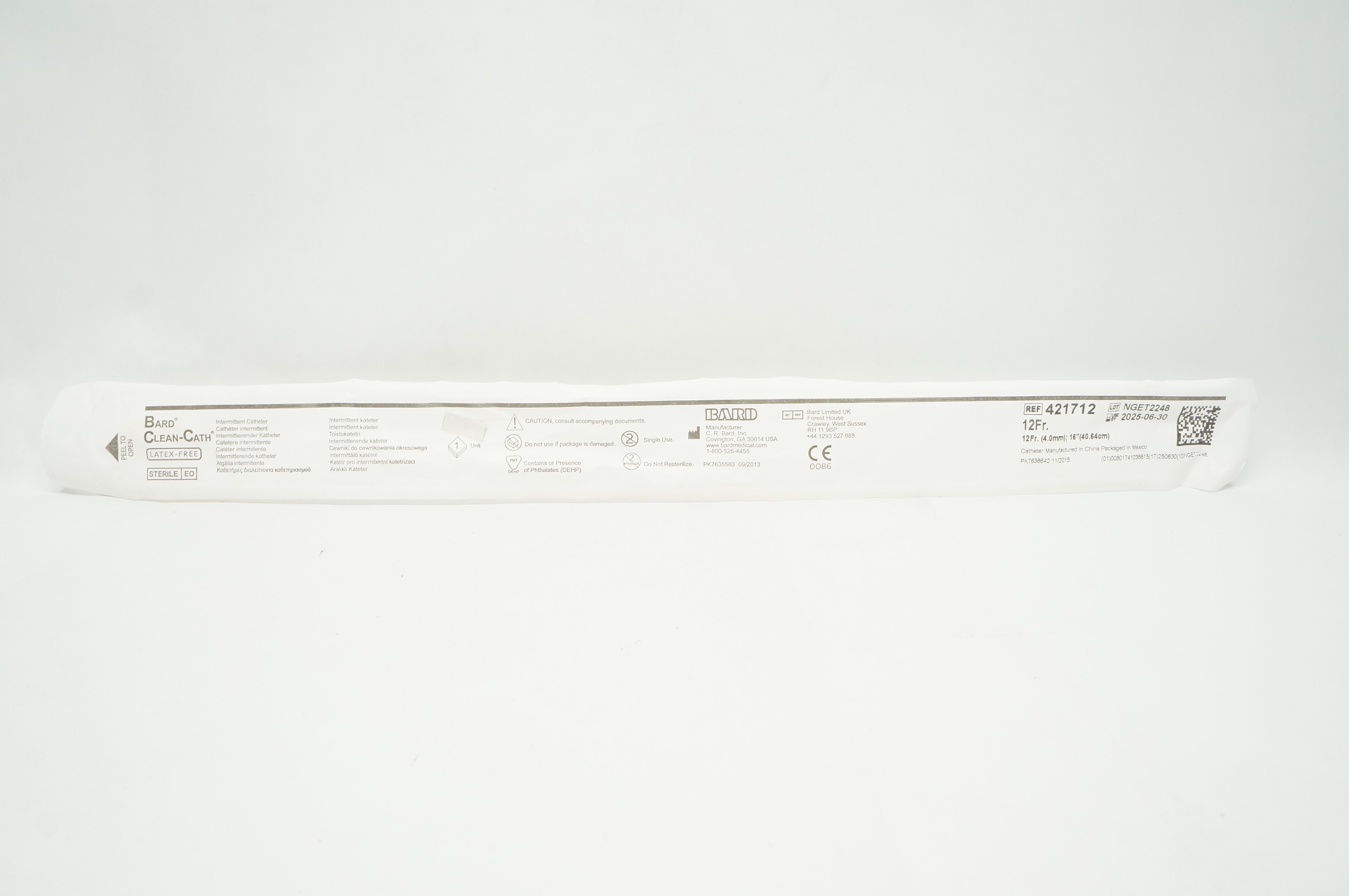 Bard 421712 Clean-Cath Intermittent Cath. 12Fr x 16 inch