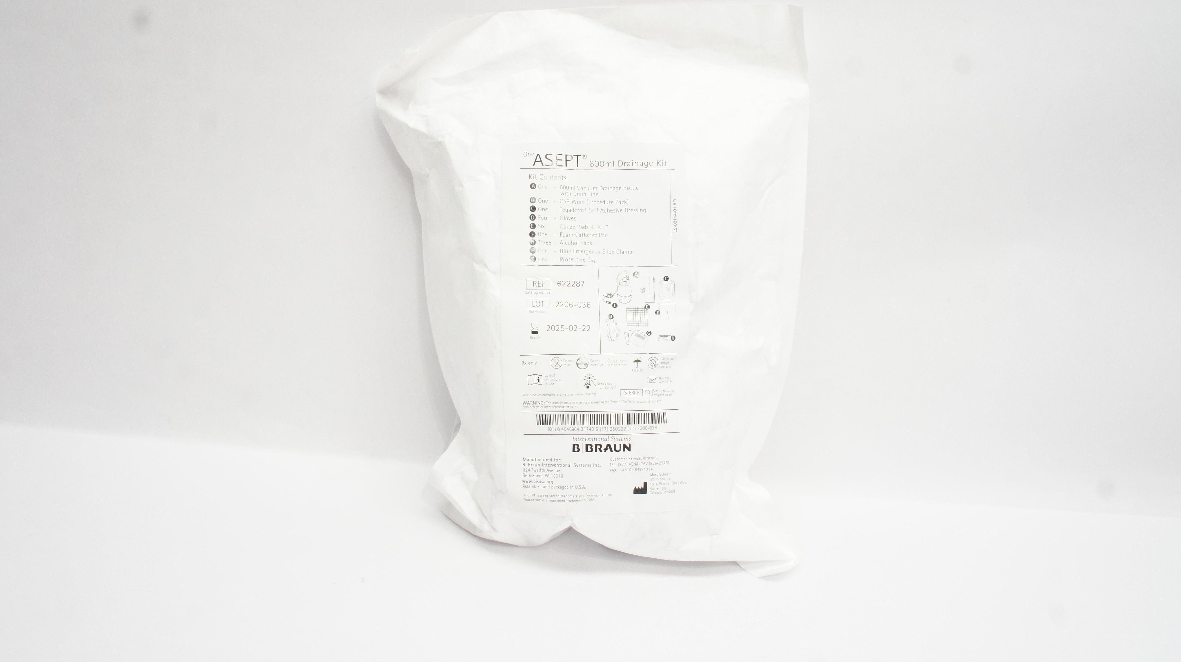 PFM Medical  622287 B.Braun, ASEPT 600ml Drainage Kit