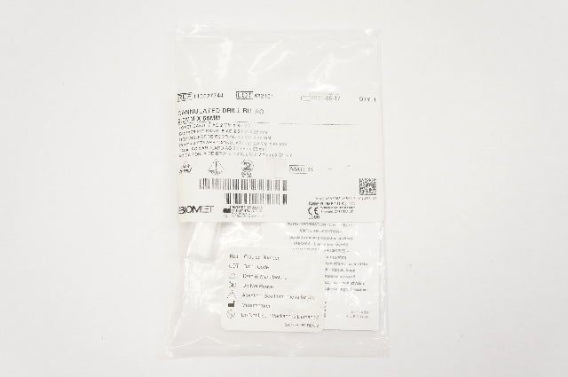 Biomet 110027744 Cannulated Drill Bit AO 2.0mm x 65mm