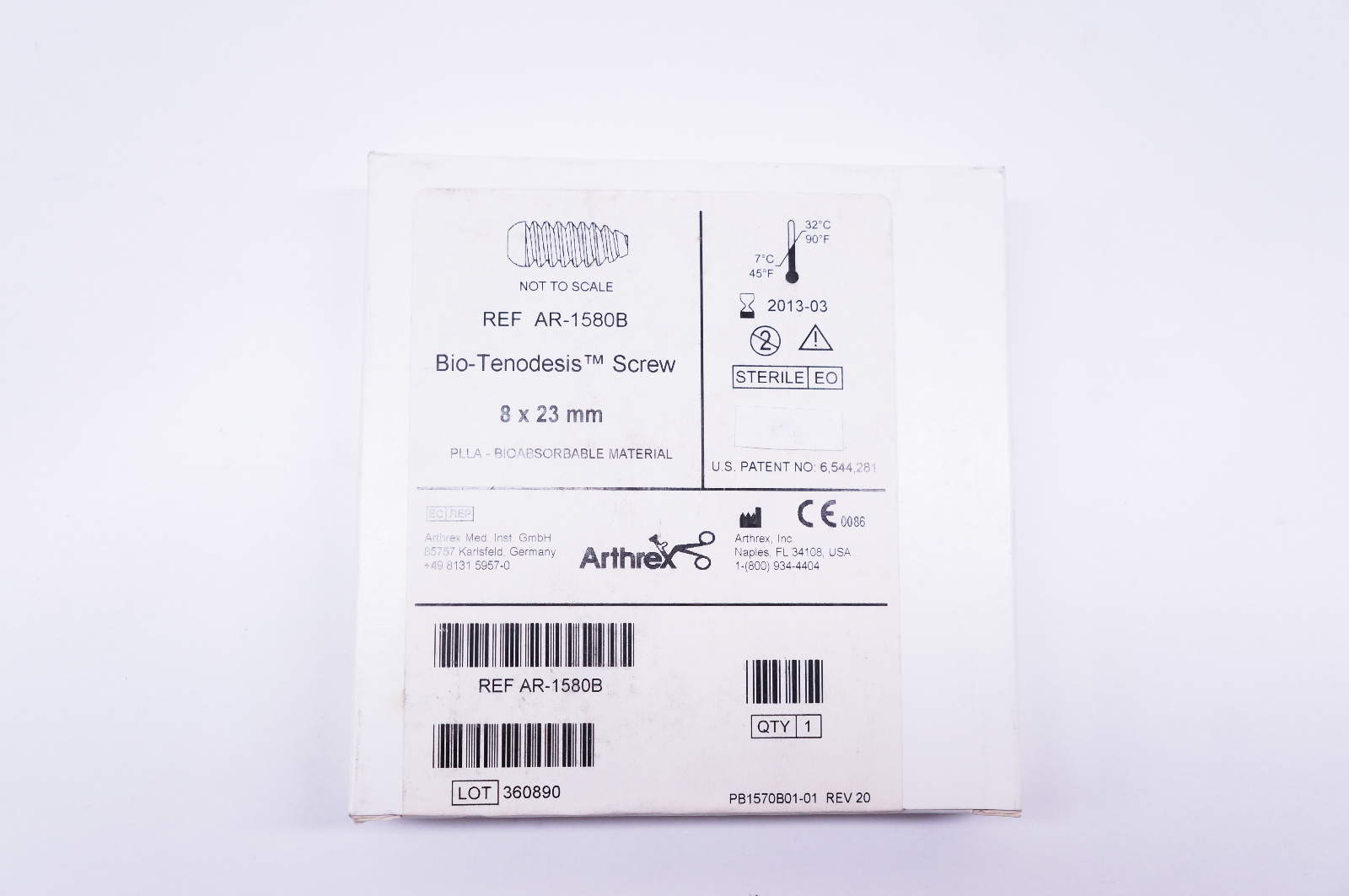 Arthrex AR-1580B Bio-Tenodesis Screw 8 x 23mm (x)