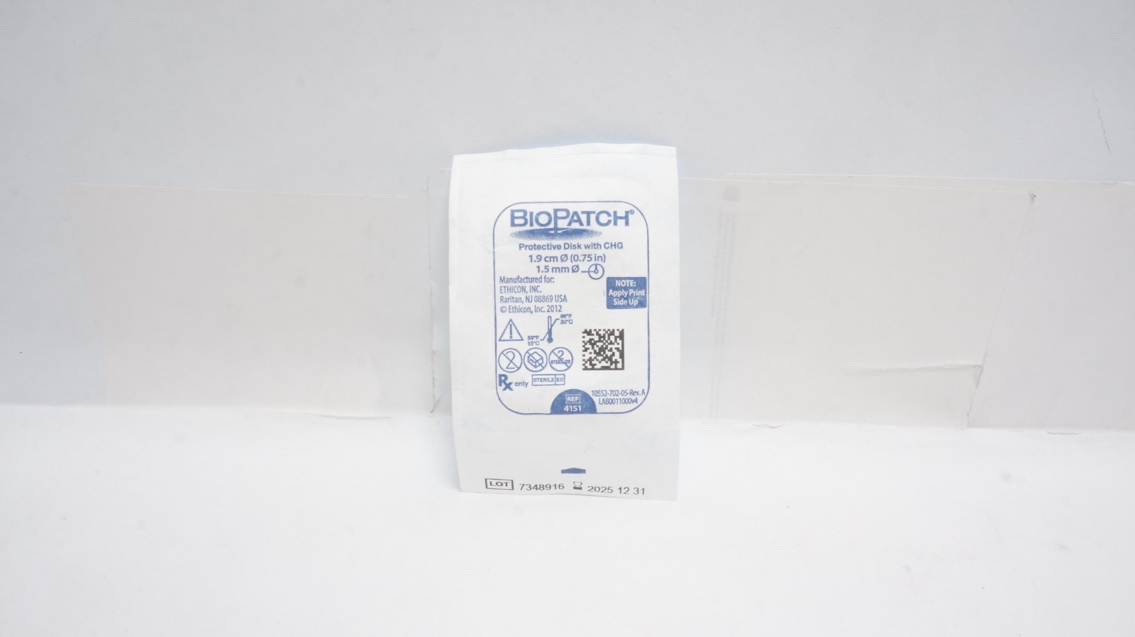 Ethicon BIOPATCH 4151 Protective Disk with CHG 1.9 cm x 1.5 mm