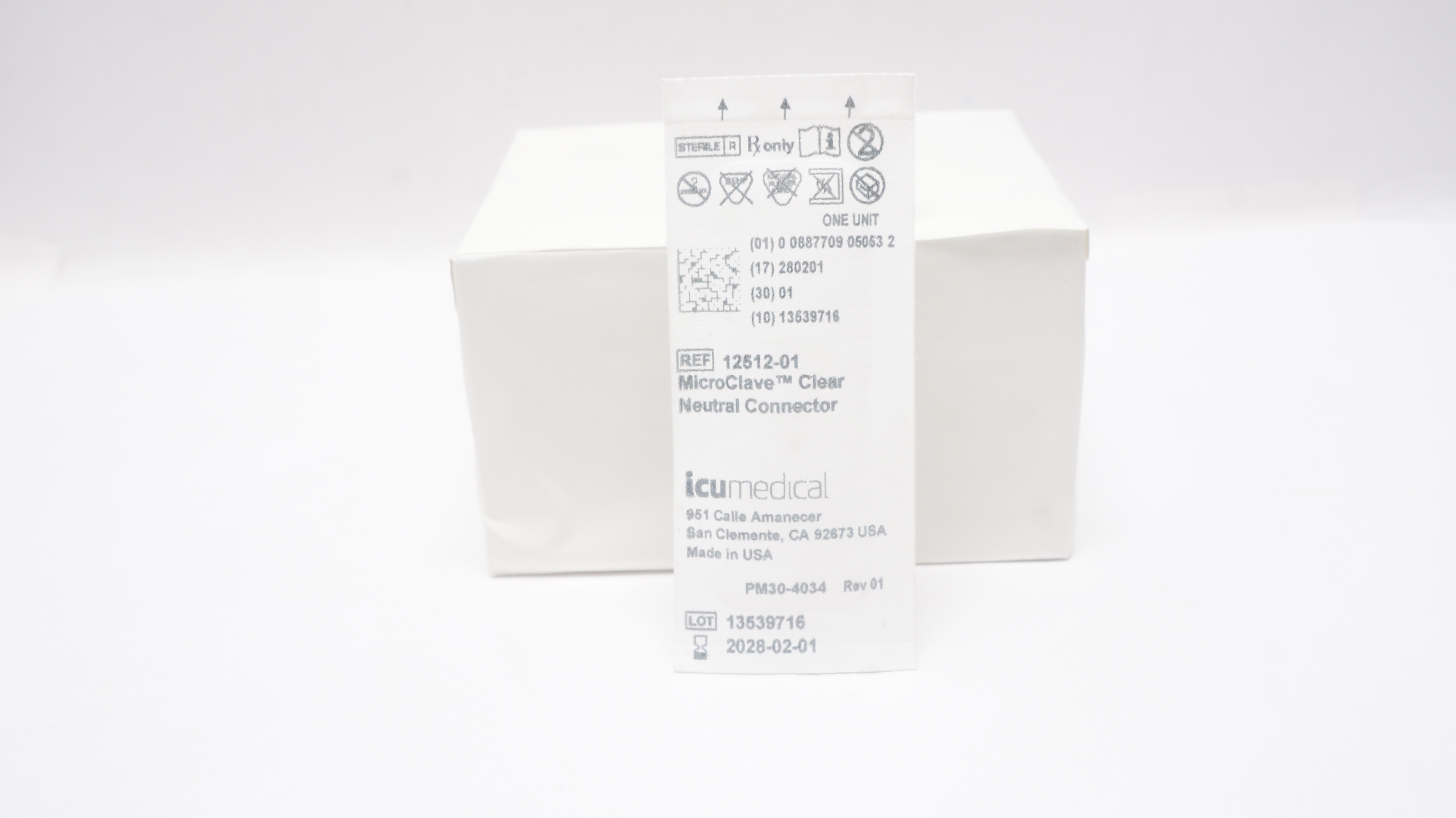 ICU Medical 12512-01 MicroClave Clear Neutral Connector