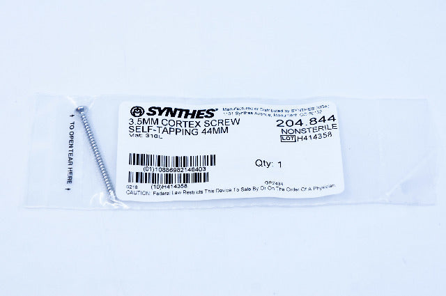 Synthes 204.844 3.5mm Cortex Screw Self-Tapping 44mm