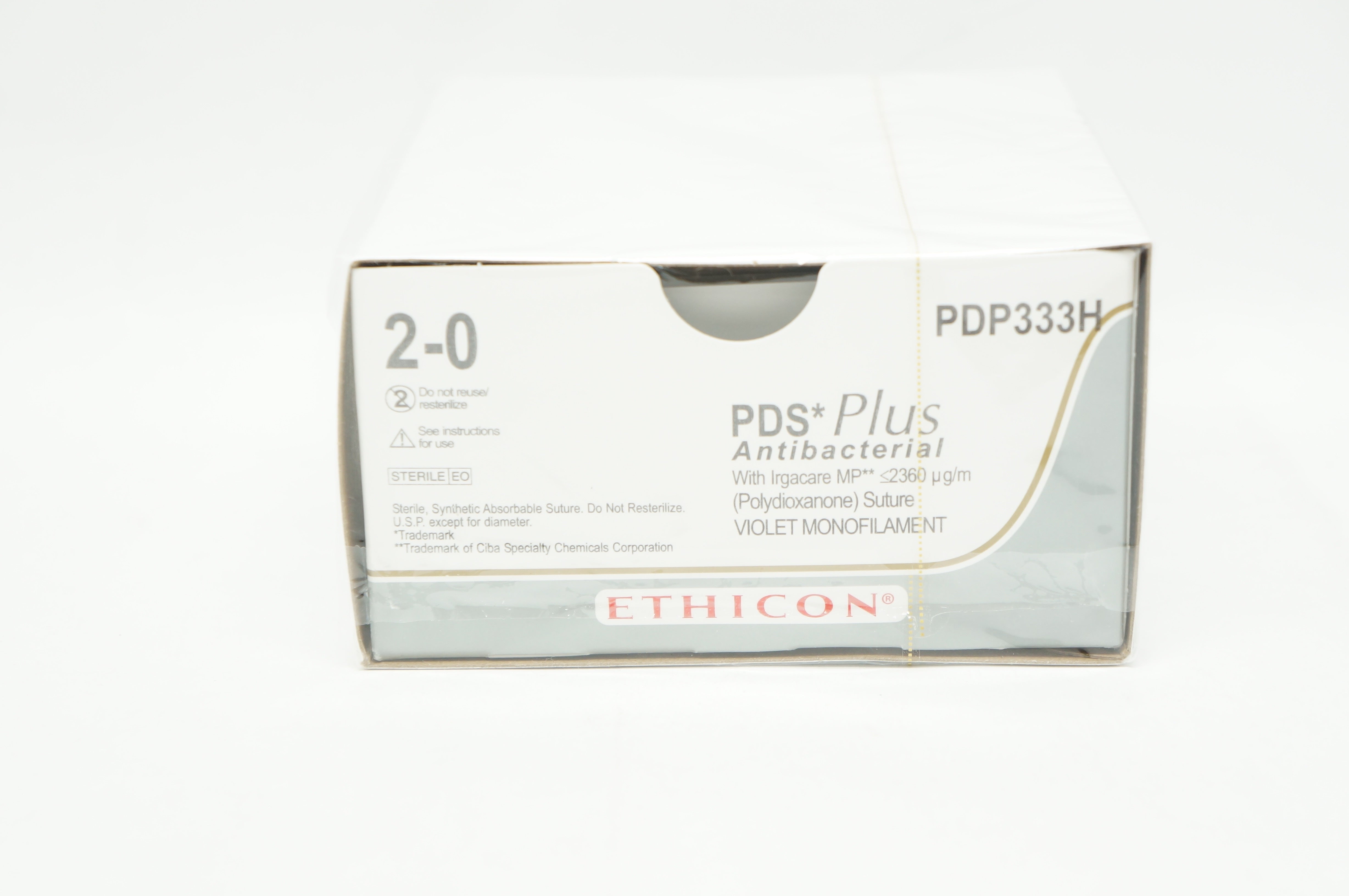 Ethicon PDP333H 2-0 PDS Plus Stre CT-2 26mm 1/2c, Taper 27inch (x) - Box of 36
