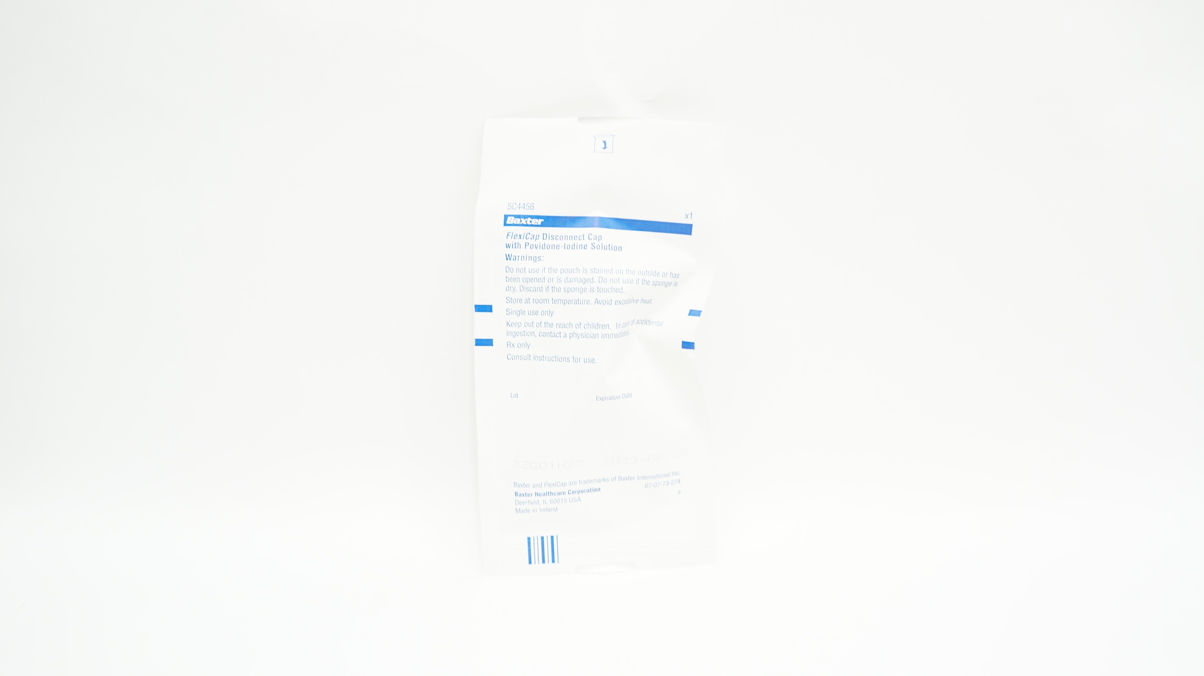 Baxter 5C4456 FlexiCap Disconnect Cap With Povidone-Iodine Solution (x)