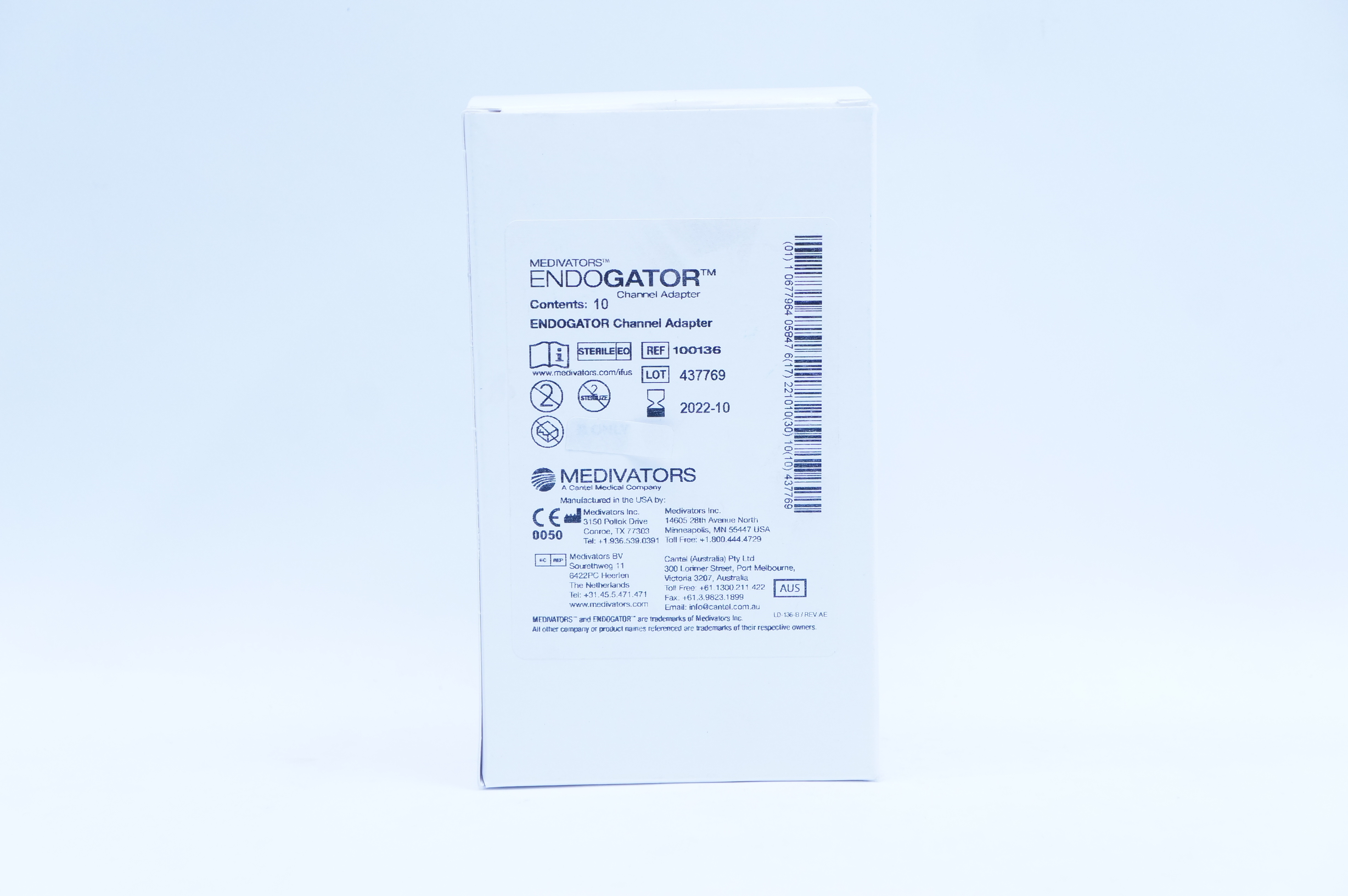 Medivators 100136 Endogator Channel Adapter - Box of 10