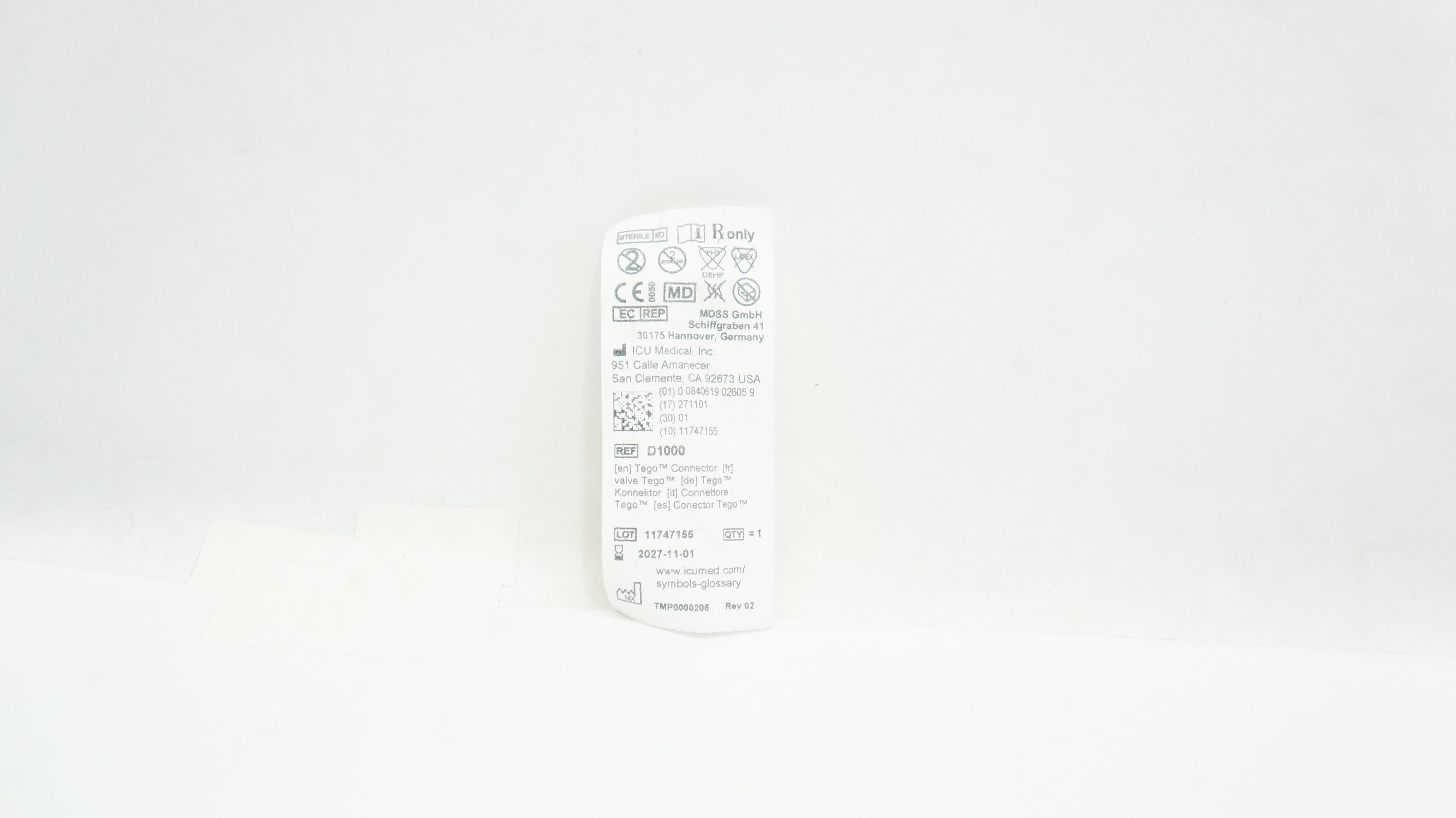 ICU Medical D1000 Tego Connector