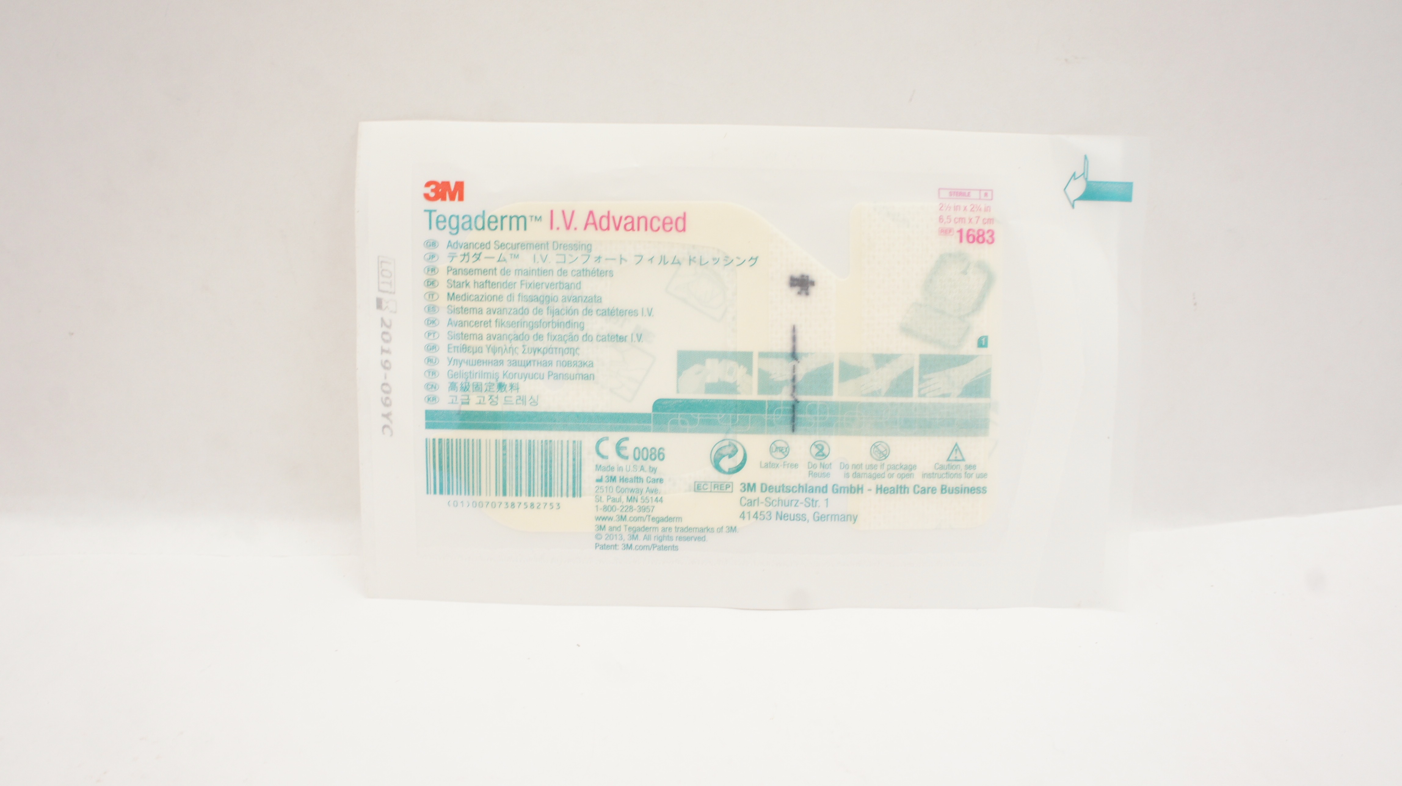 3M 1683 Tegaderm IV Advanced Securement Dressing 2-1/2inch x 2-3/4inch (x)