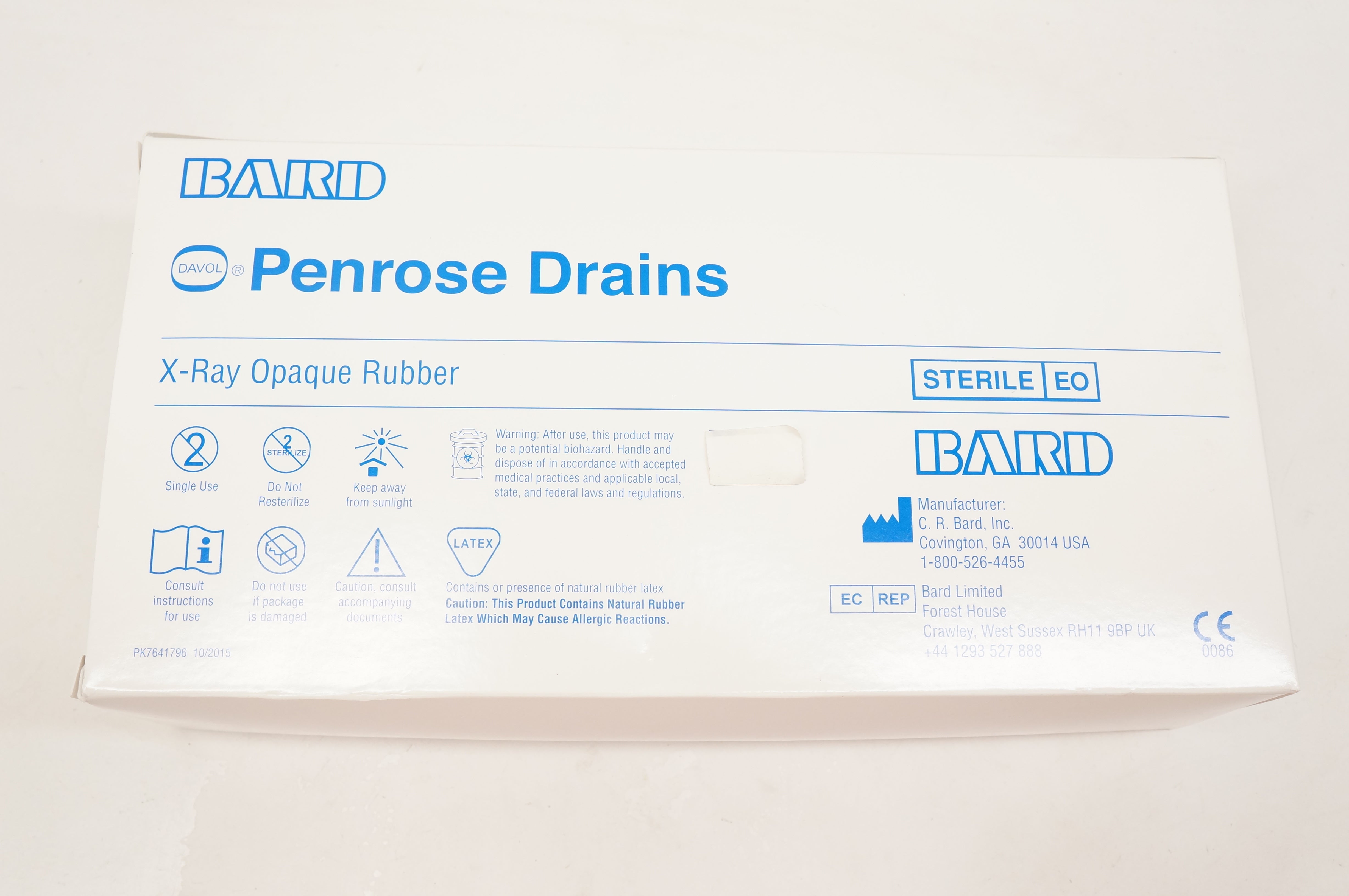 Bard 0918050 Penrose D r a I n 18inch x 3/4inch - Box of 50
