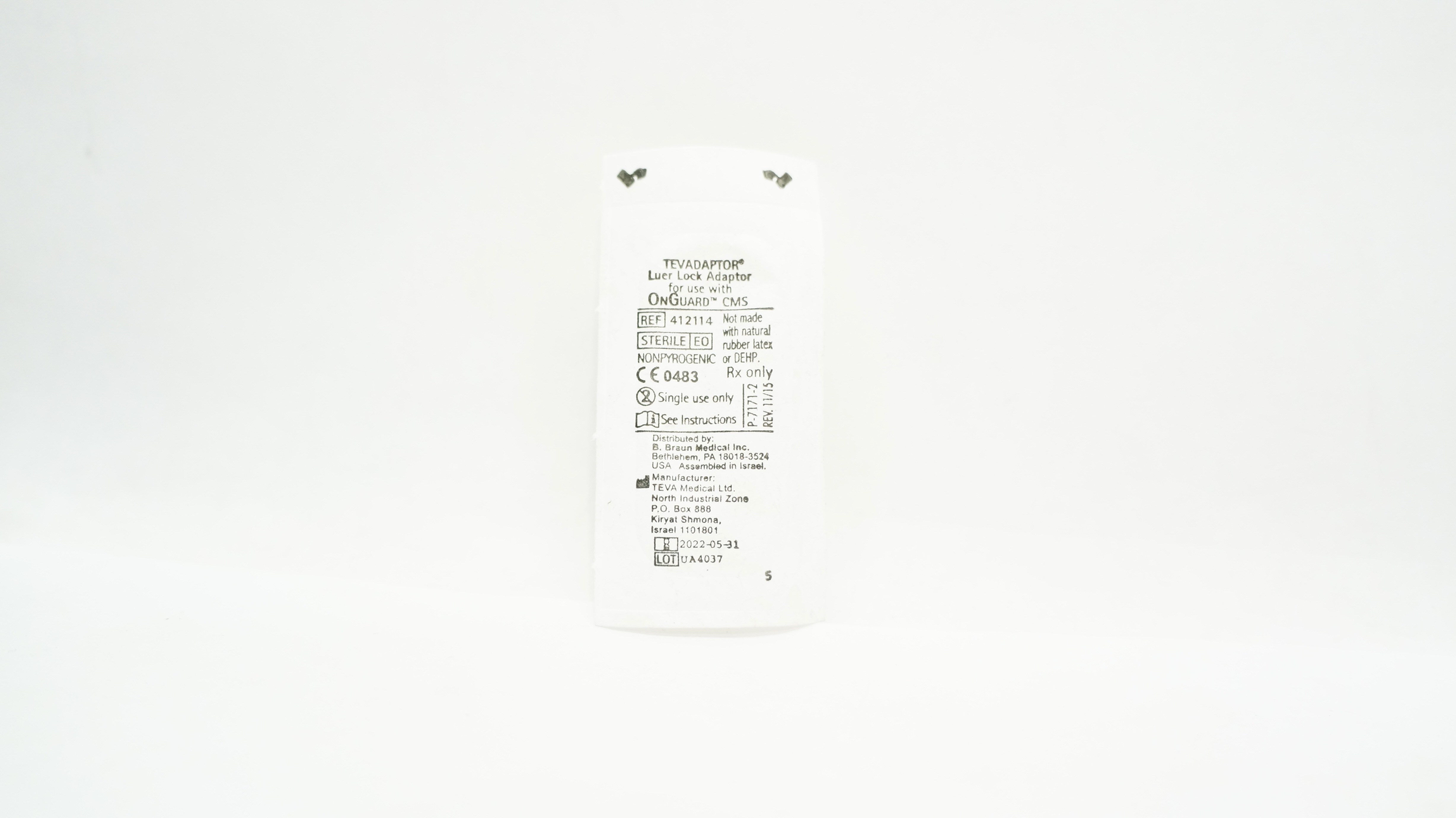 Braun 412114 Teva Tevadaptor Luer Lock Adaptor (x)