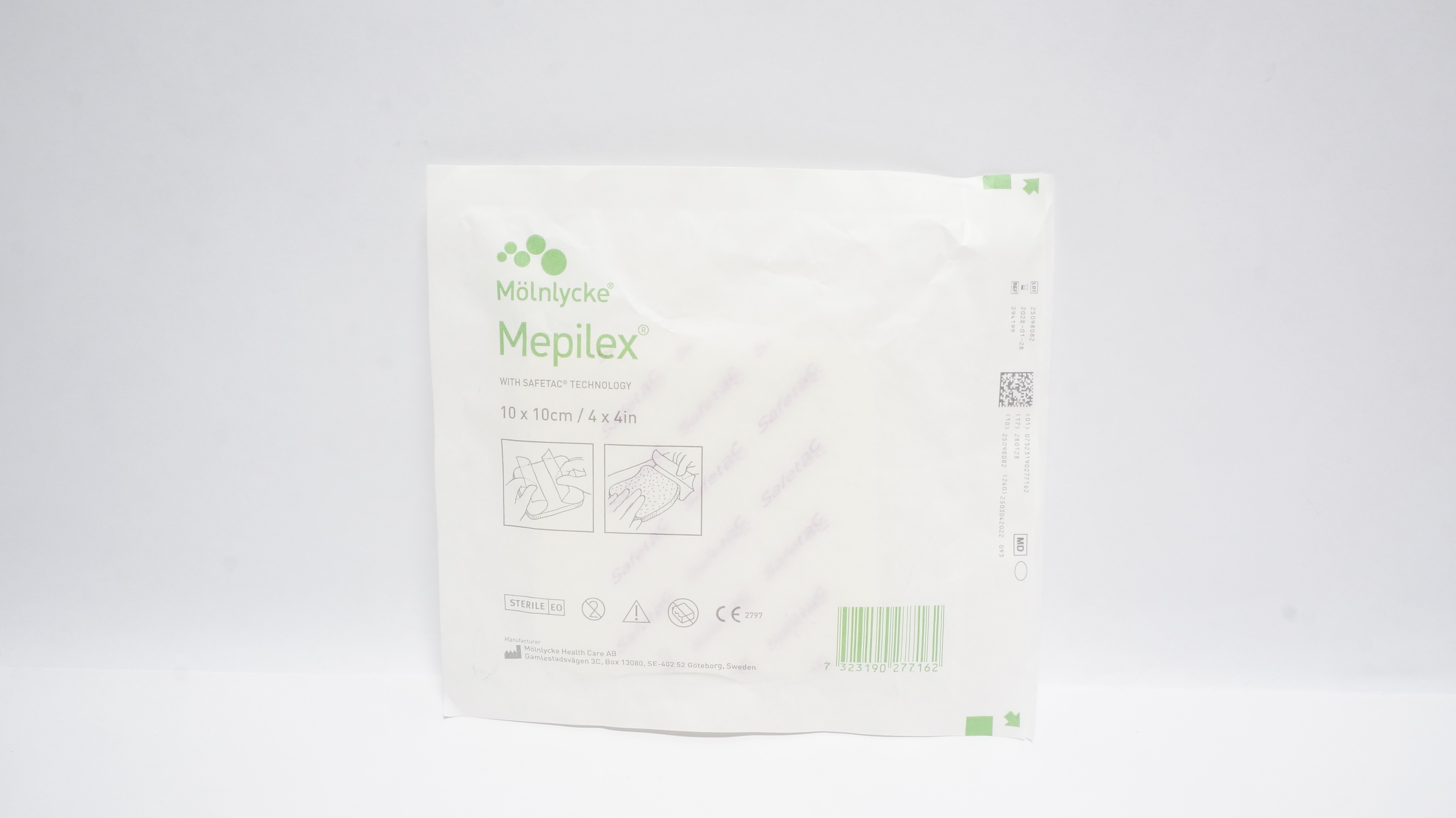Molnlycke Health Care 294199 Mepilex Soft Silicone Foam Dressing 4 x 4inch