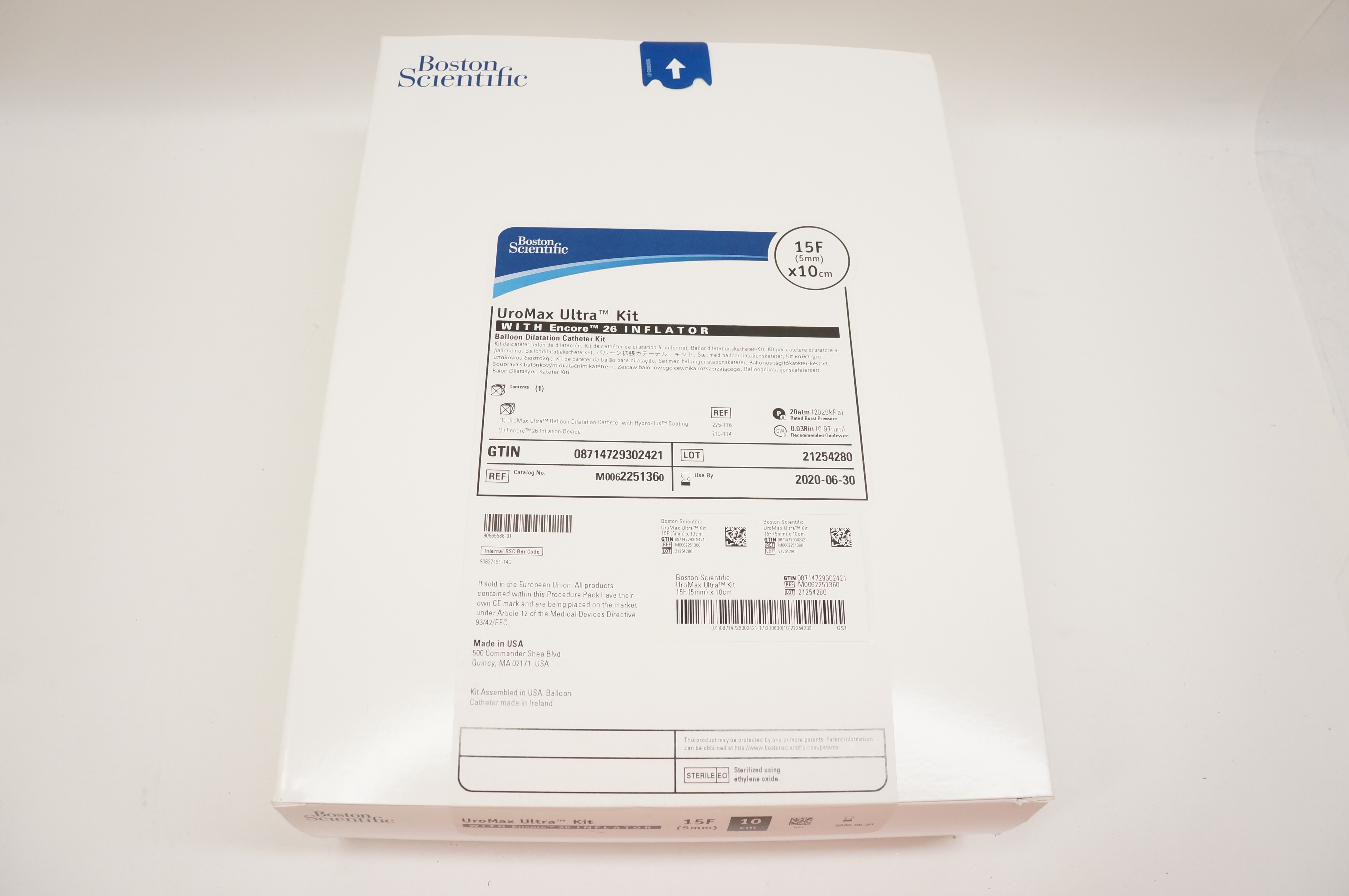 Boston Scientific 225136 UroMax Ultra Kit Balloon Dilatation Cath. Kit 15Fx10cm