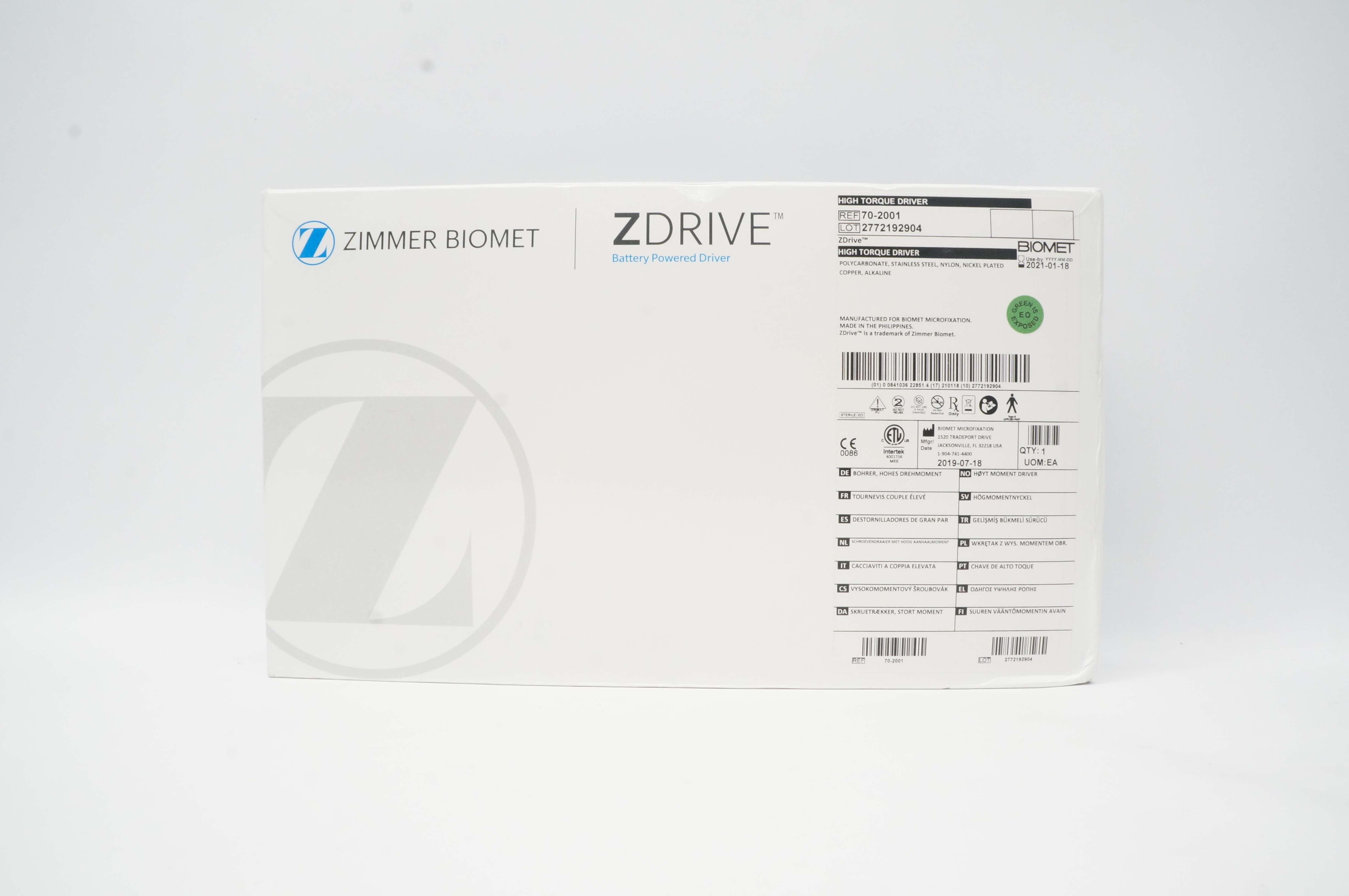 Biomet 70-2001 ZDRIVE High Torque Driver (x)