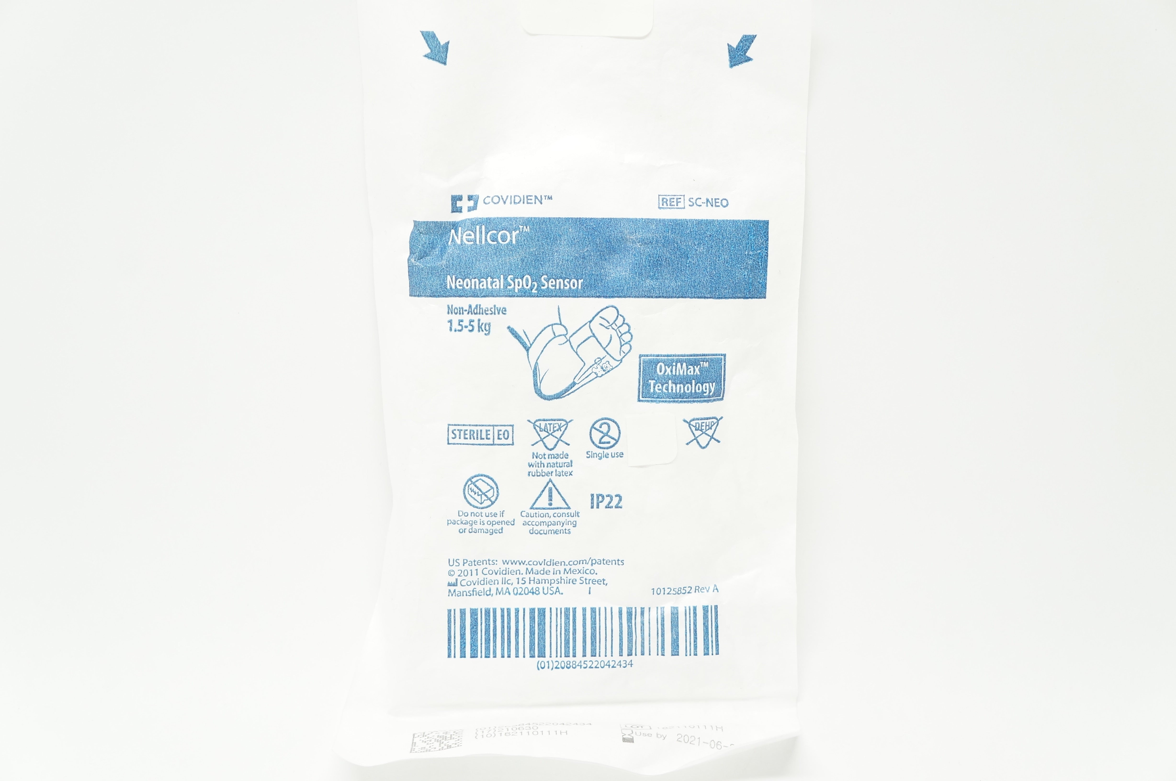 Covidien SC-NEO Nellcor Neonatal SpO2 Sensor Non-Adhesive 1.5-5kg(x)