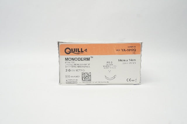 Surgical Specialties YA-1012Q Quill Monoderm 2-0 PS-2 14cm x 14cm - Box of 12