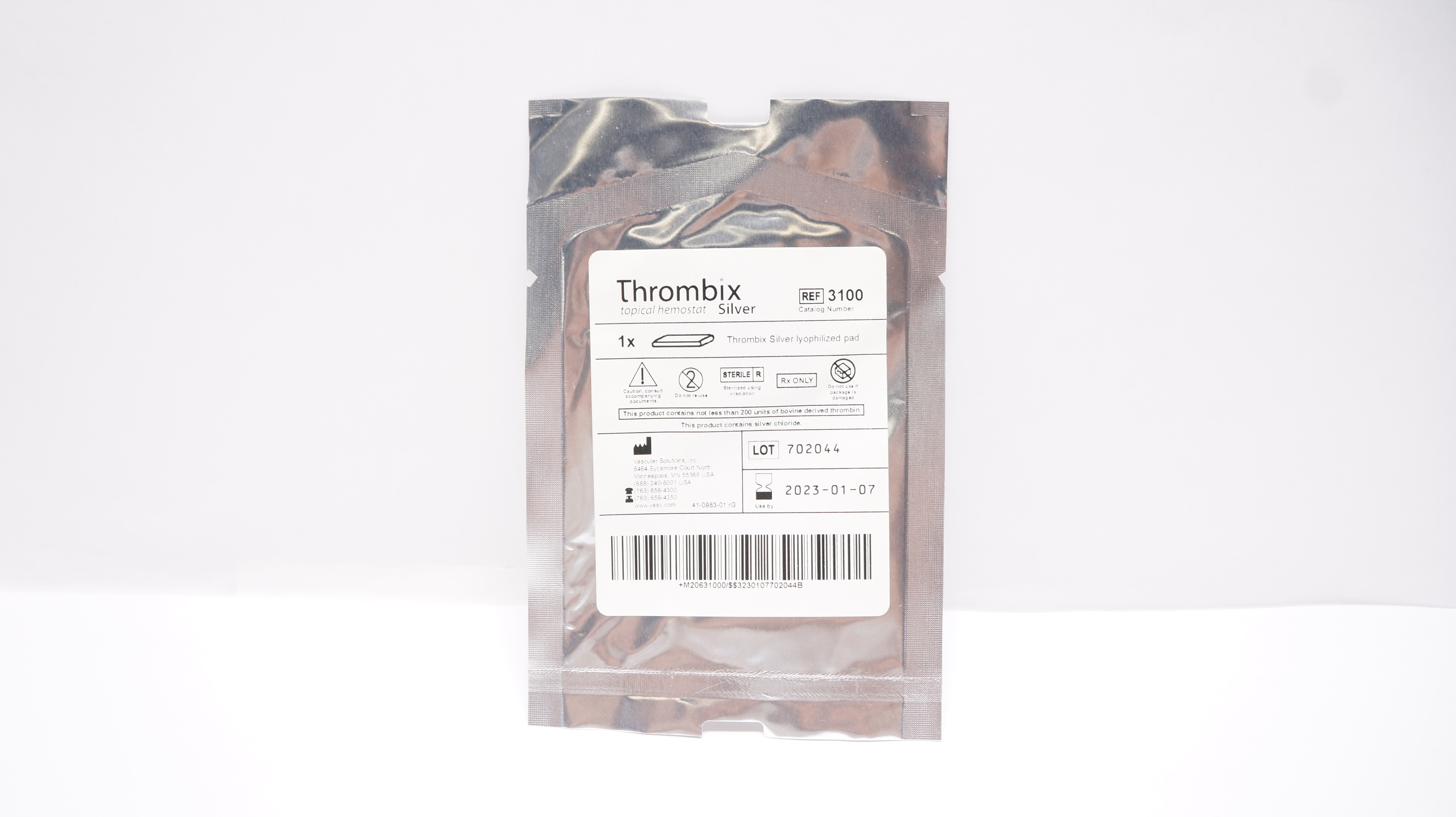 Vascular Solutions 3100 Thrombix Silver Lyophilized Pad (x)