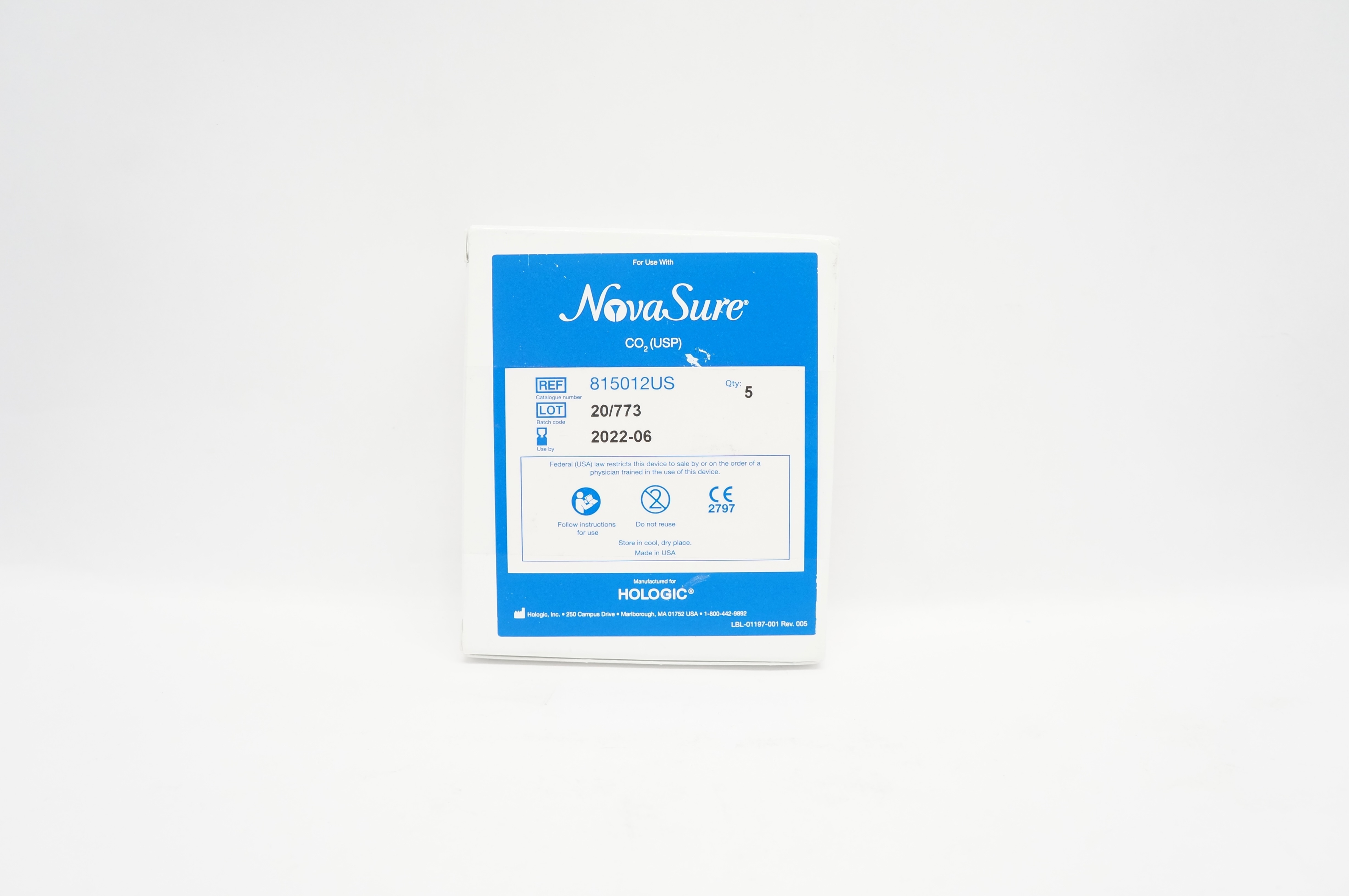 Hologic 815012US Nova Sure CO2 (USP) (x) - Box of 5