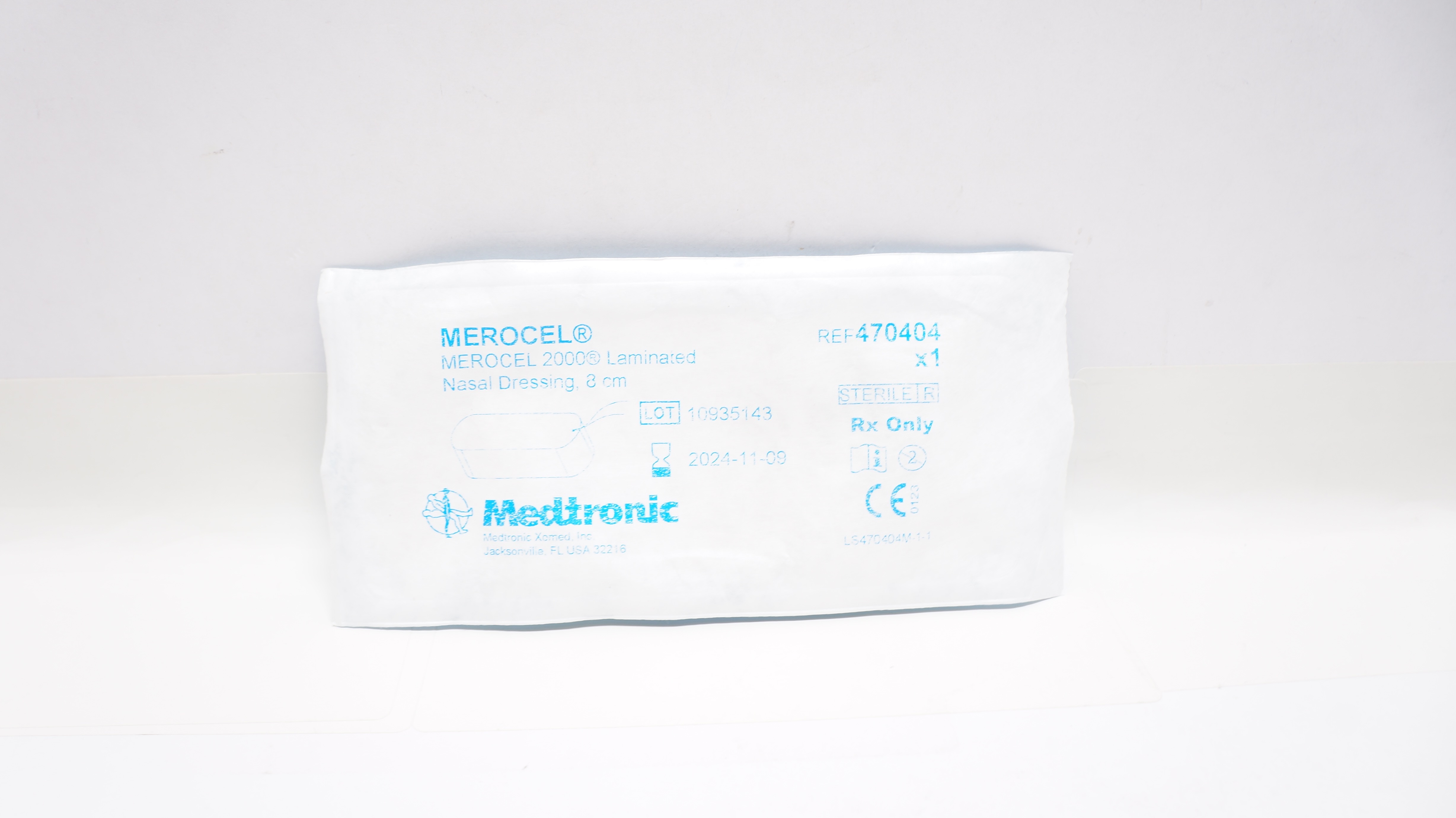Medtronic 470404 MEROCEL 2000 Laminated Nasal Dressing 8cm