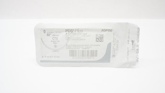Ethicon PDP990 0 PDS Plus, CTX, 48mm 1/2c Taper, 60inch (x)