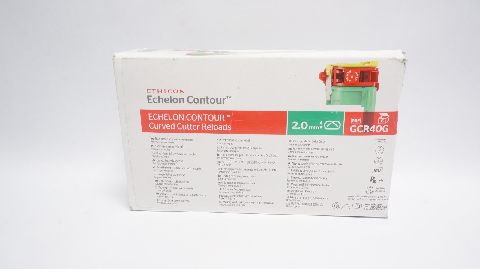 Ethicon GCR40G Echelon Contour Curved Cutter Reloads 2.0 mm - pack of 6
