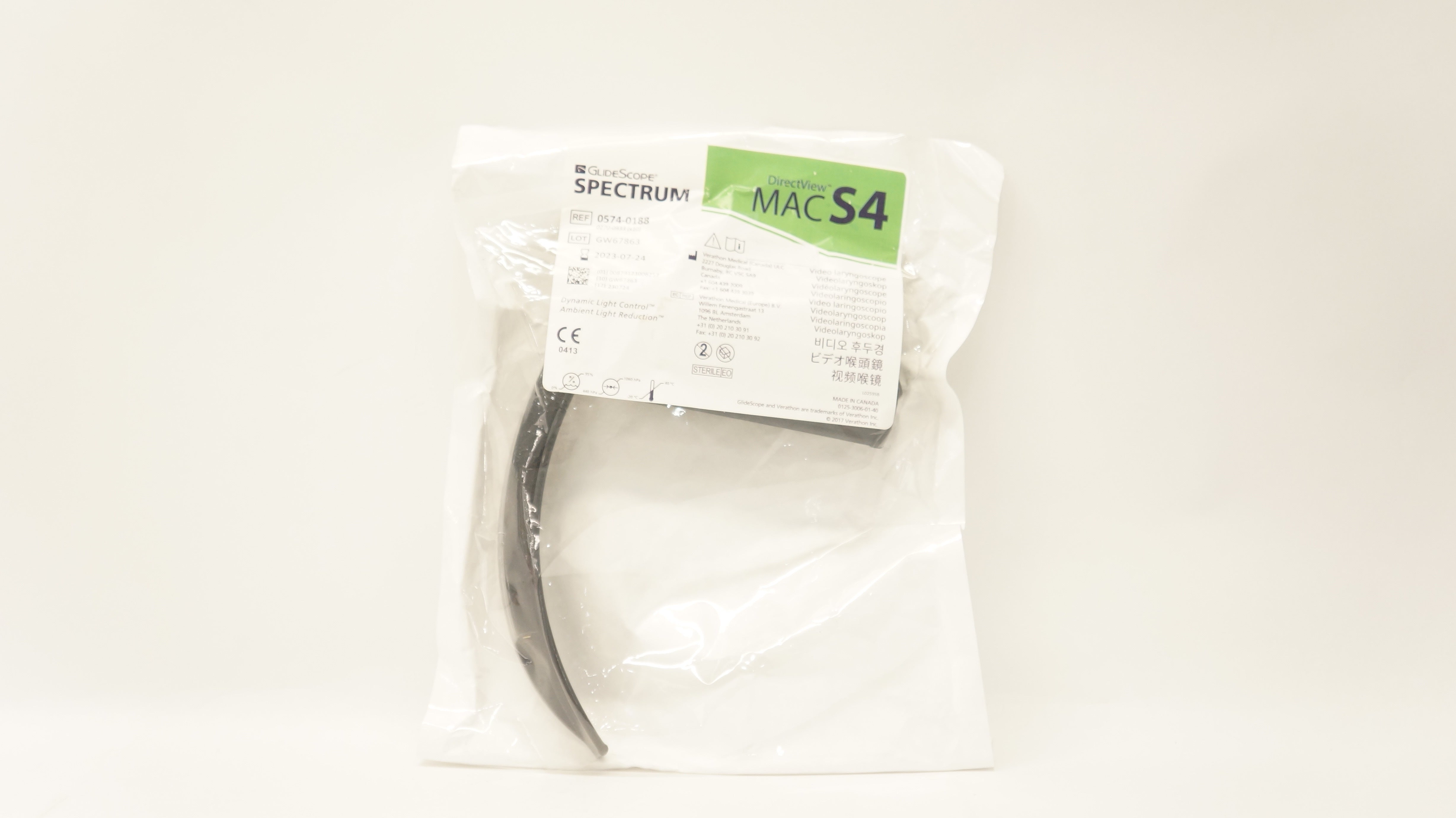 GlideScope 0574-0188 Spectrum DirectView MAC S4 Video Laryngoscope (x)