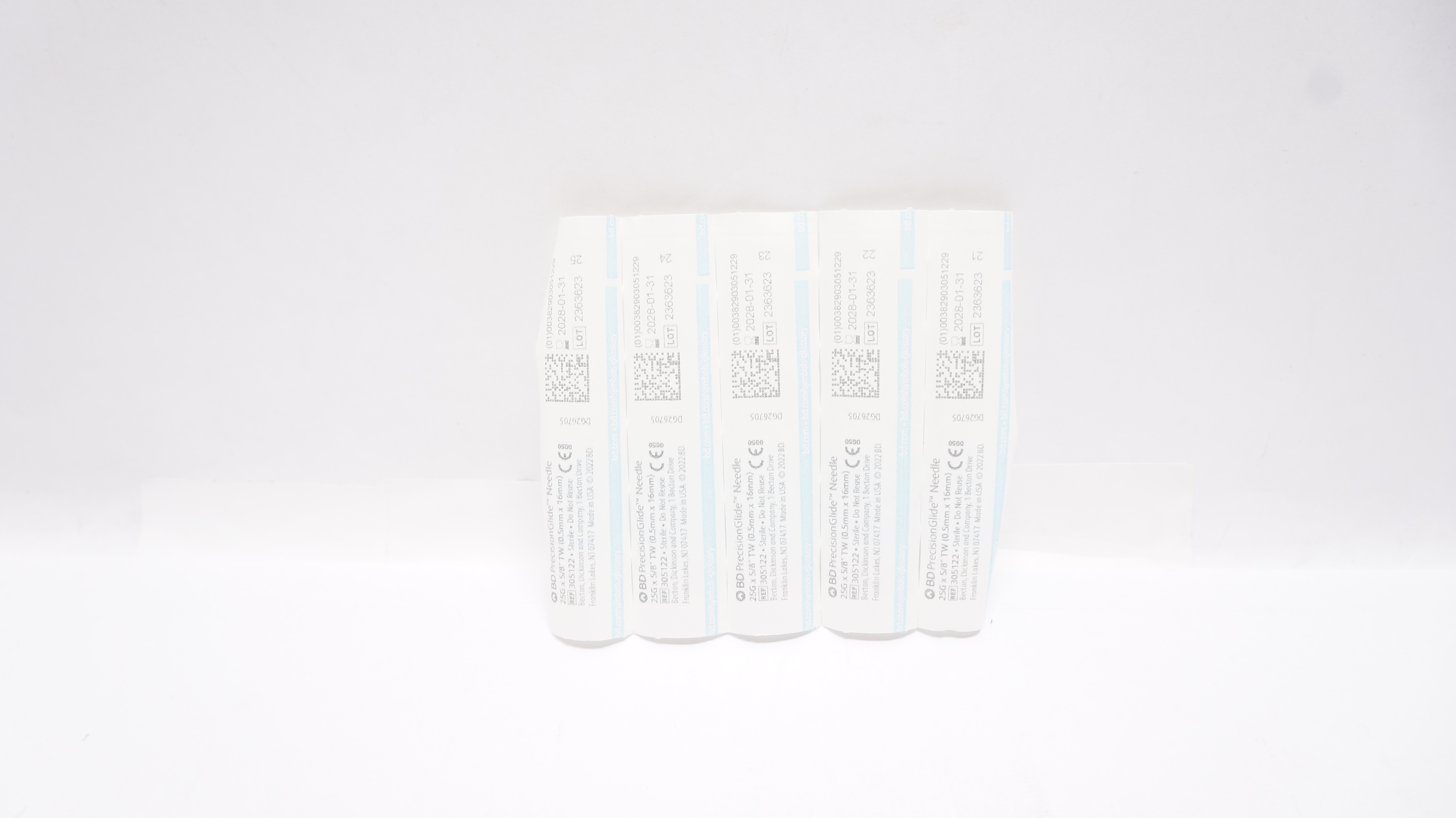 BD 305122 PrecisionGlide Ndle 25G x 5/8 - Pack of 5