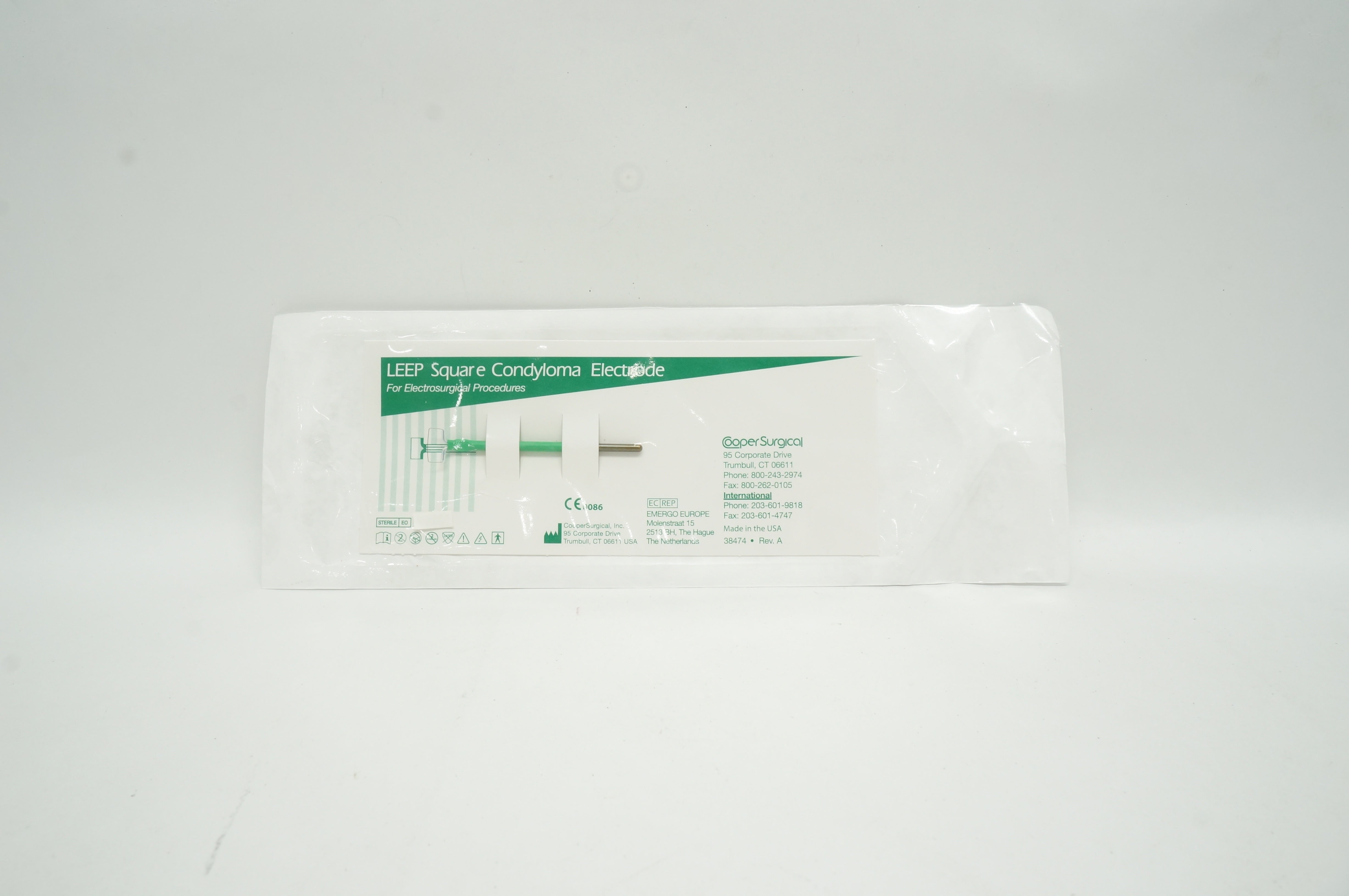 Cooper Surgical S1004 LEEP Square Condyloma Electrode 1.0cm x 0.4cm x 55cm (x)