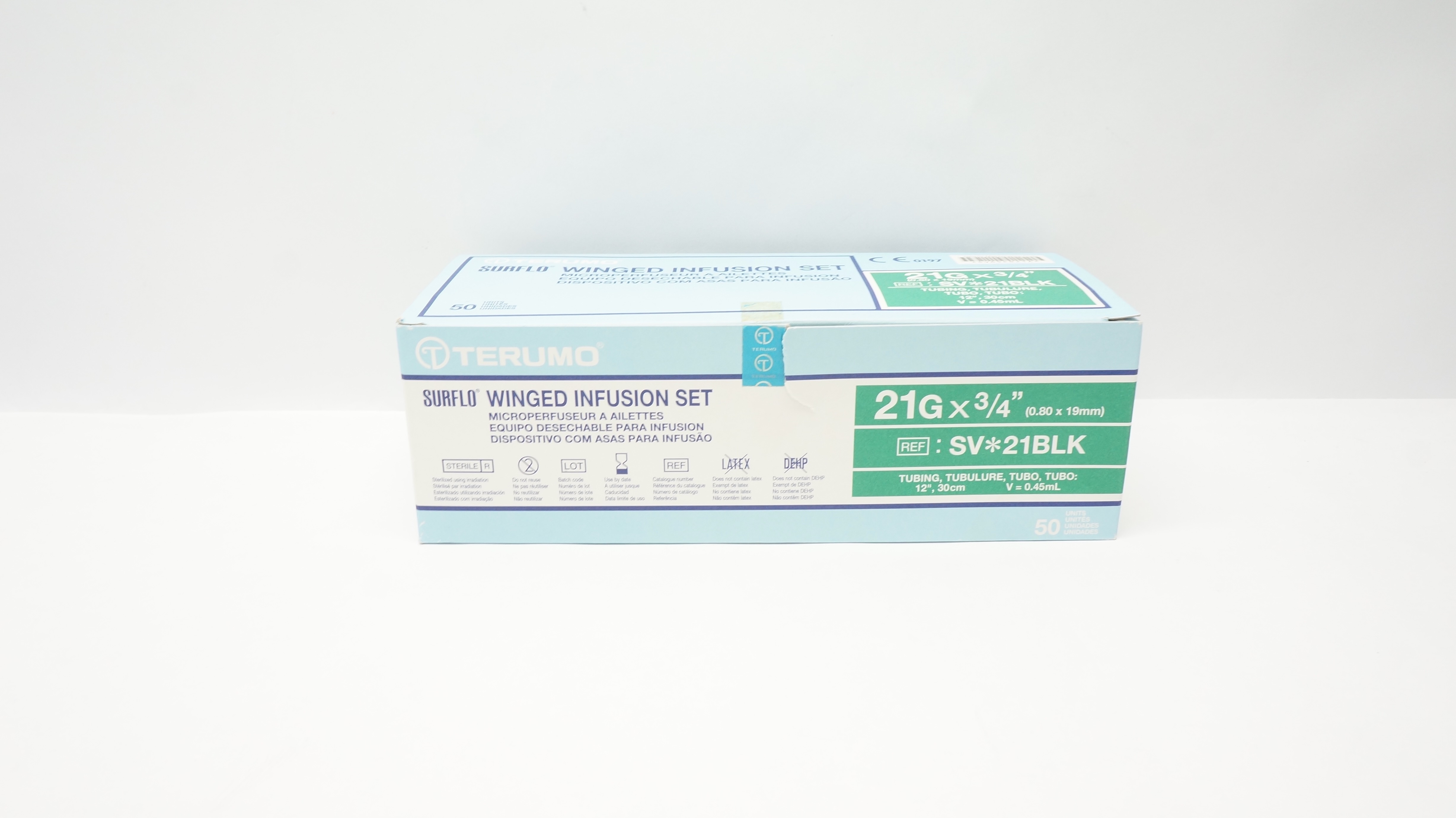 Terumo SV-21BLK Surflo Winged Infusion Set 21G x 3/4In - Box of 50 (x)