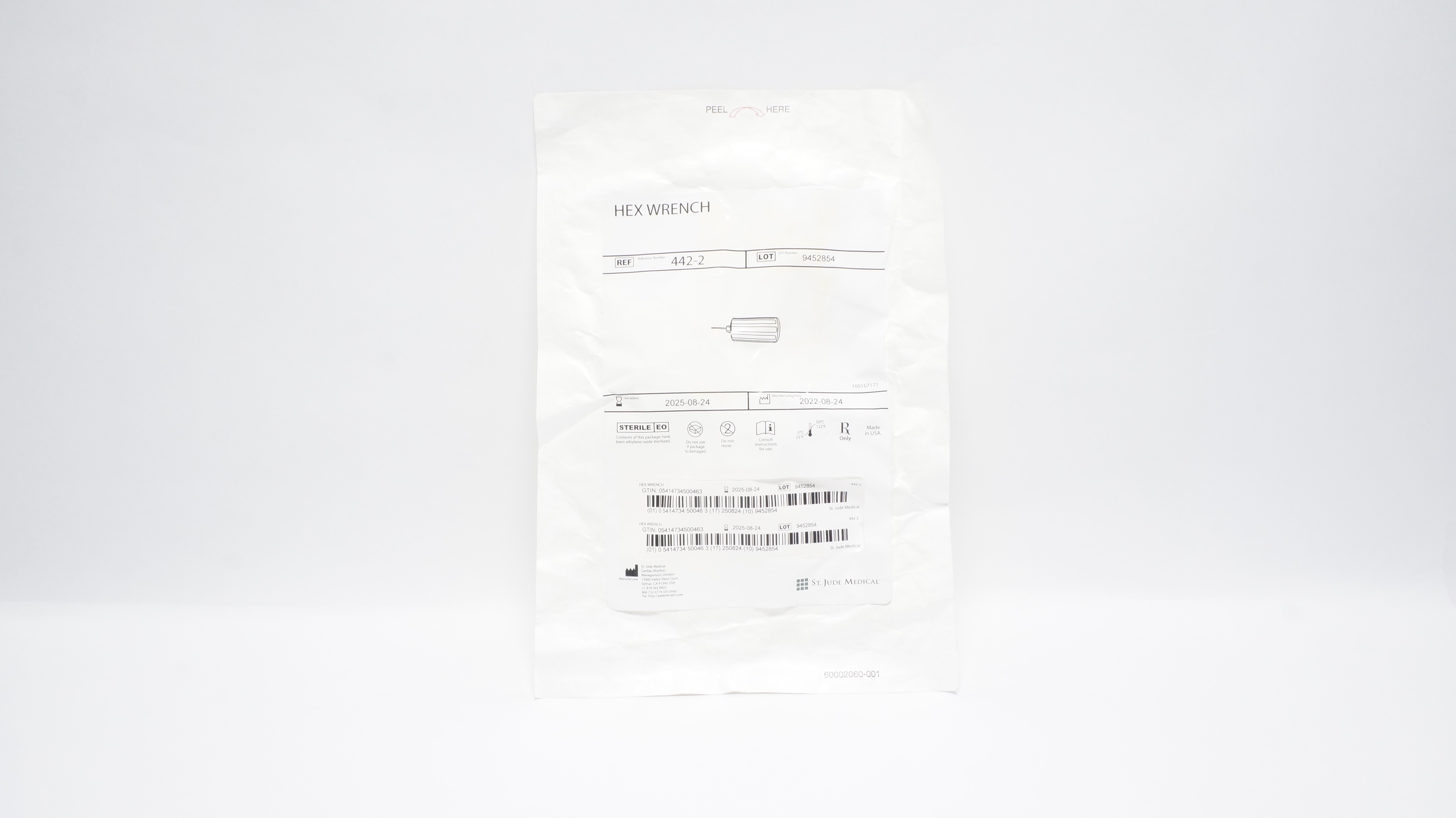 St. Jude Medical 442-2 Medical HEX WRENCH (X)