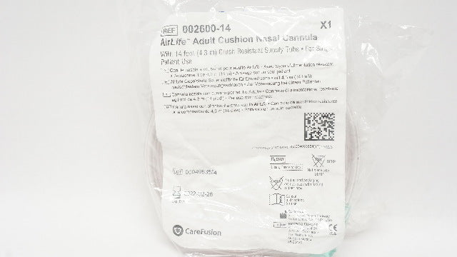 CareFusion 002600-14 Adult Cushion Nasal Cannula W/ 14 Ft Tube