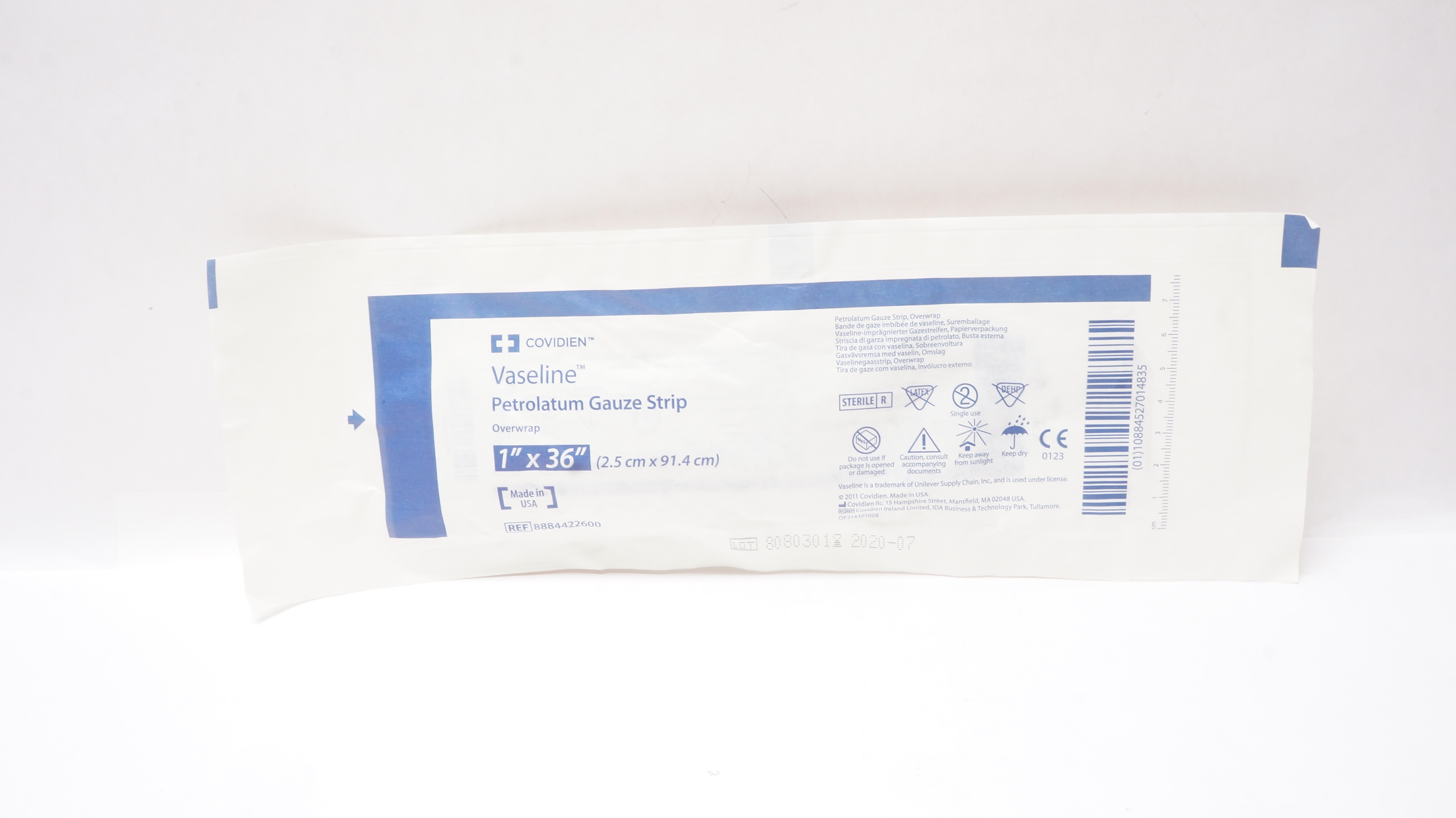 Covidien 8884422600 Vaseline Petrolatum Gauze Strip Overwrap 1inch x 36inch (x)