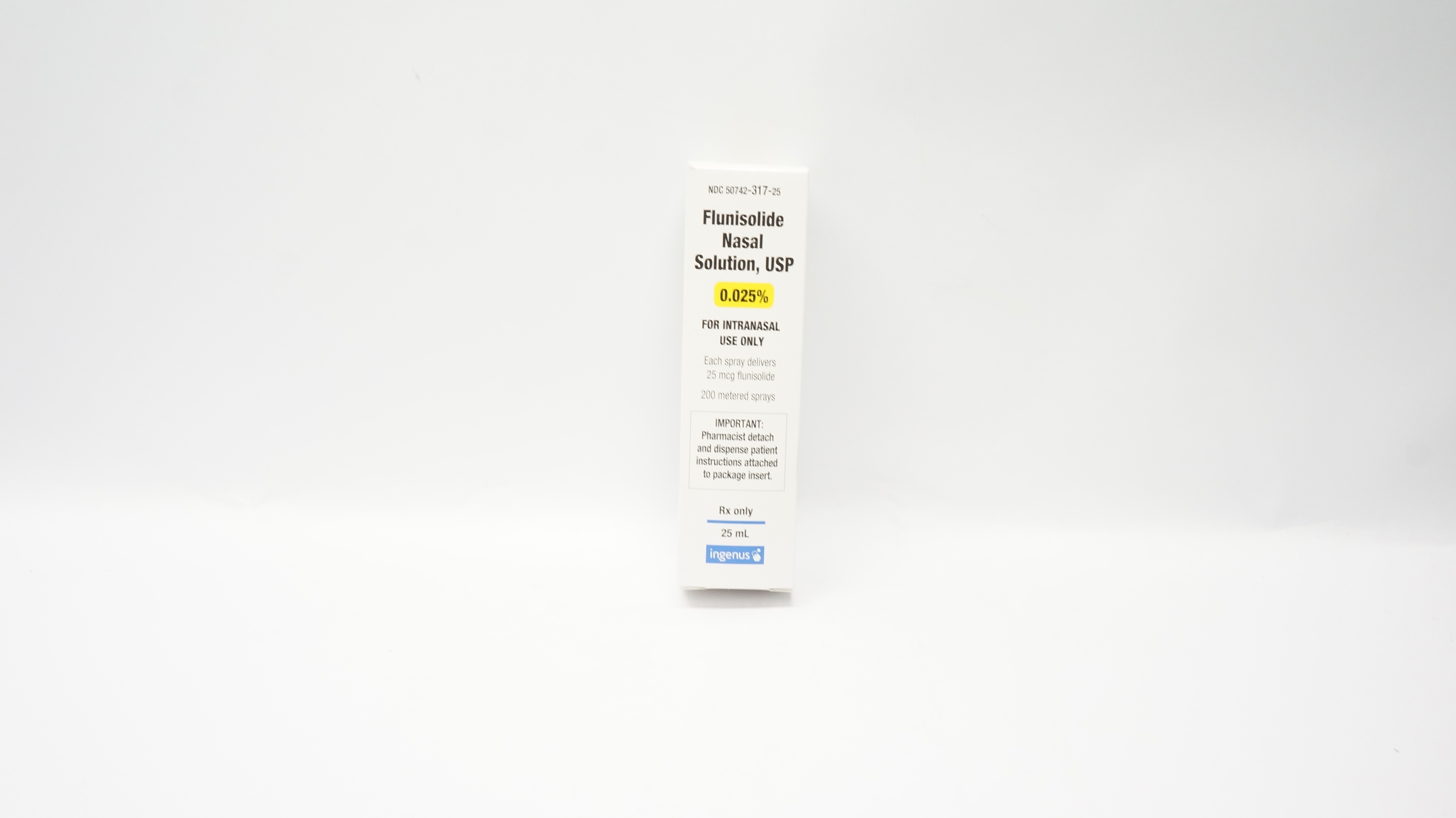 Ingenus 50742-317-25 Flunisolide Nasal Solution, USP 0.025%, 25ml