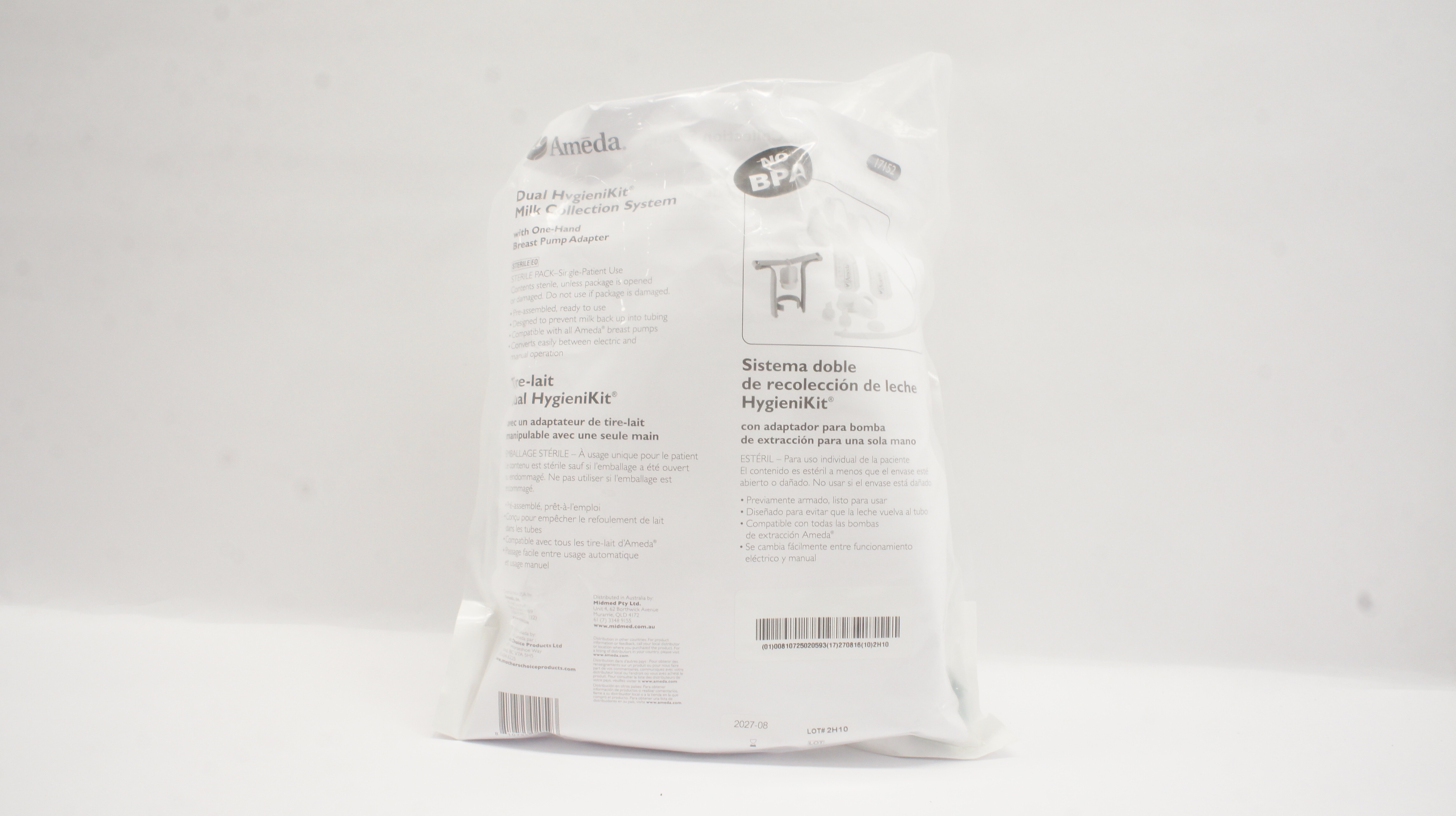 Ameda 17152 Dual HygieniKit Milk Collection System