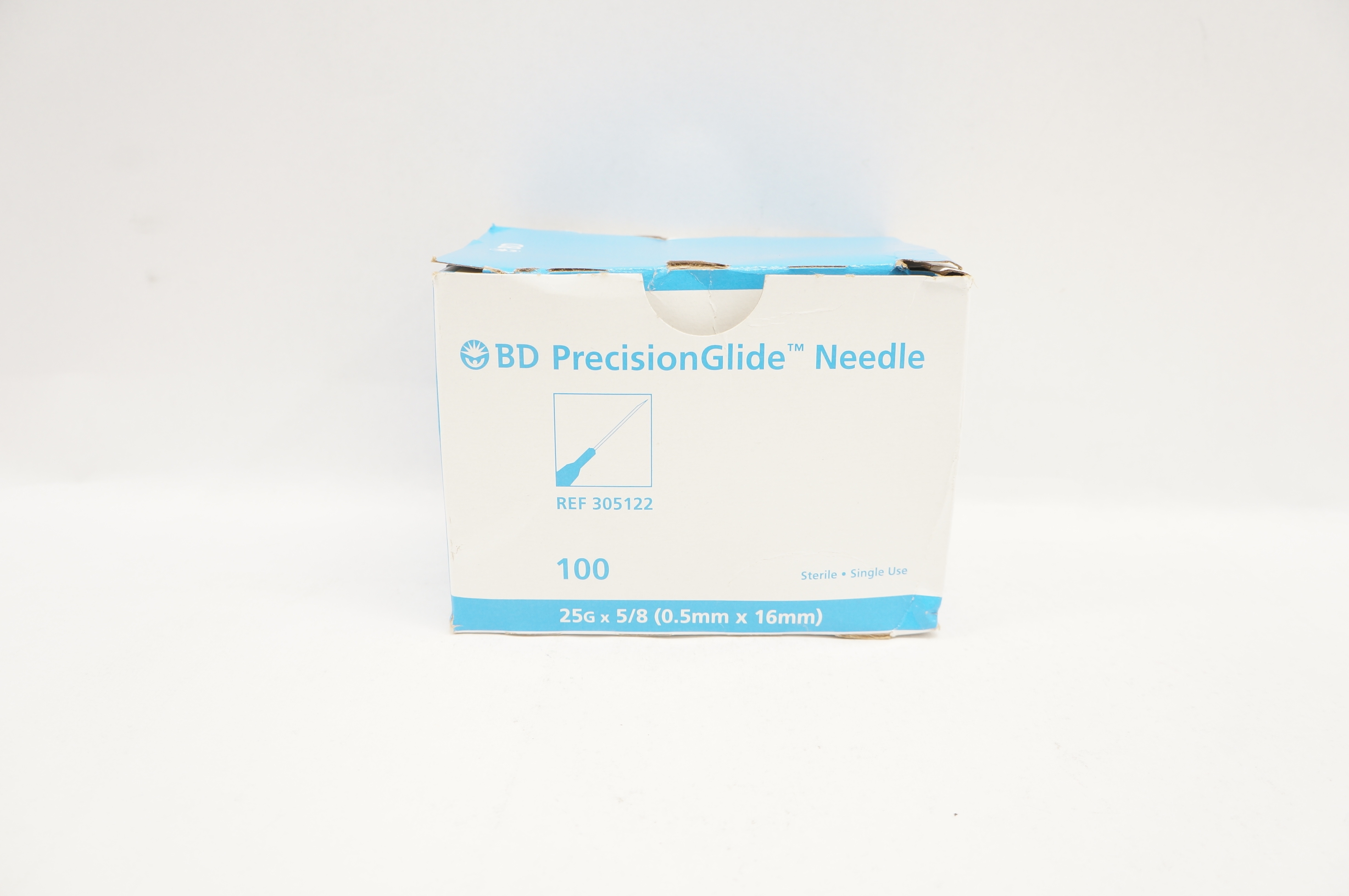 BD 305122 Precision Glide Ndle 25G x 5/8inch - Box of 100