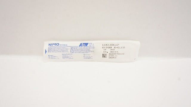 Nipro JD-03L2038 Syringe W/Ndle 3mL