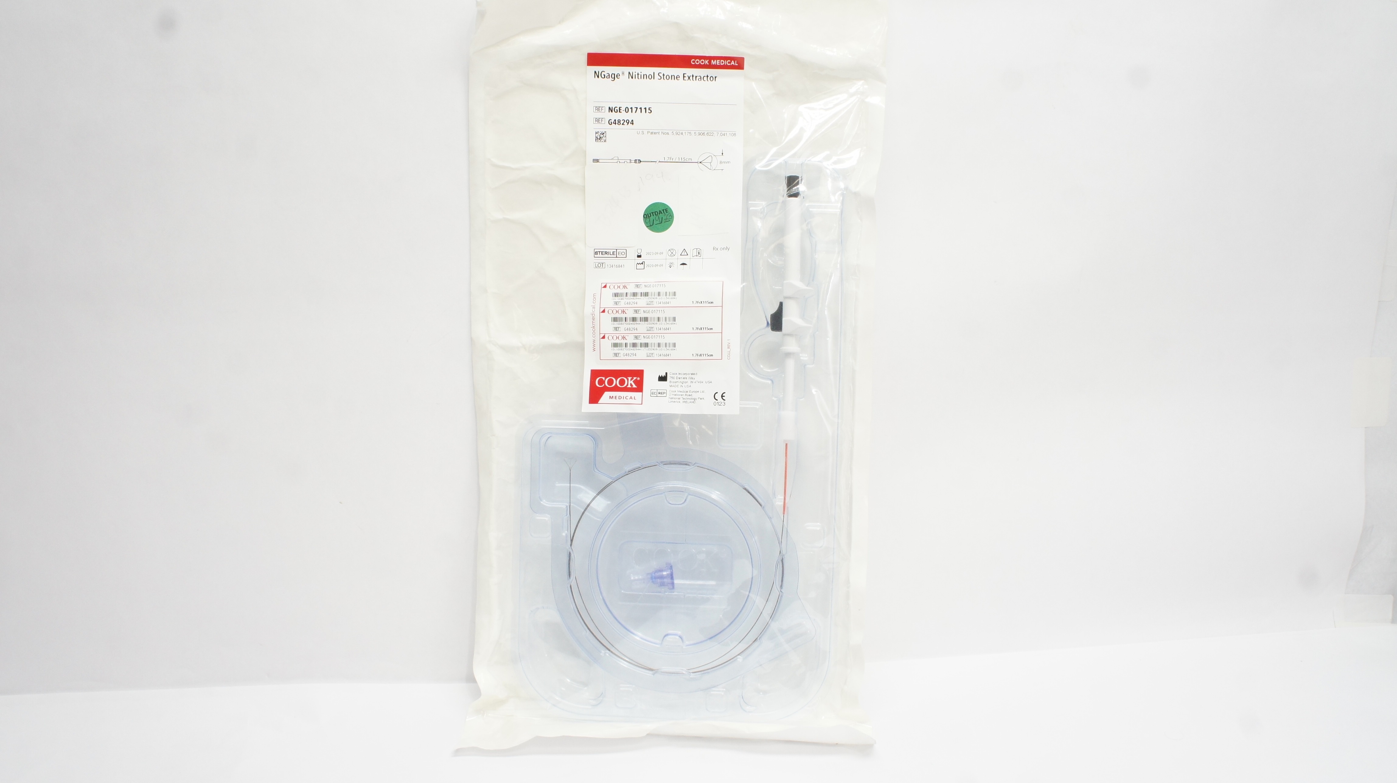 Cook Medical G48294 NGage Nitinol Stone Extractor 1.7Fr./115cm x 8mm (x)