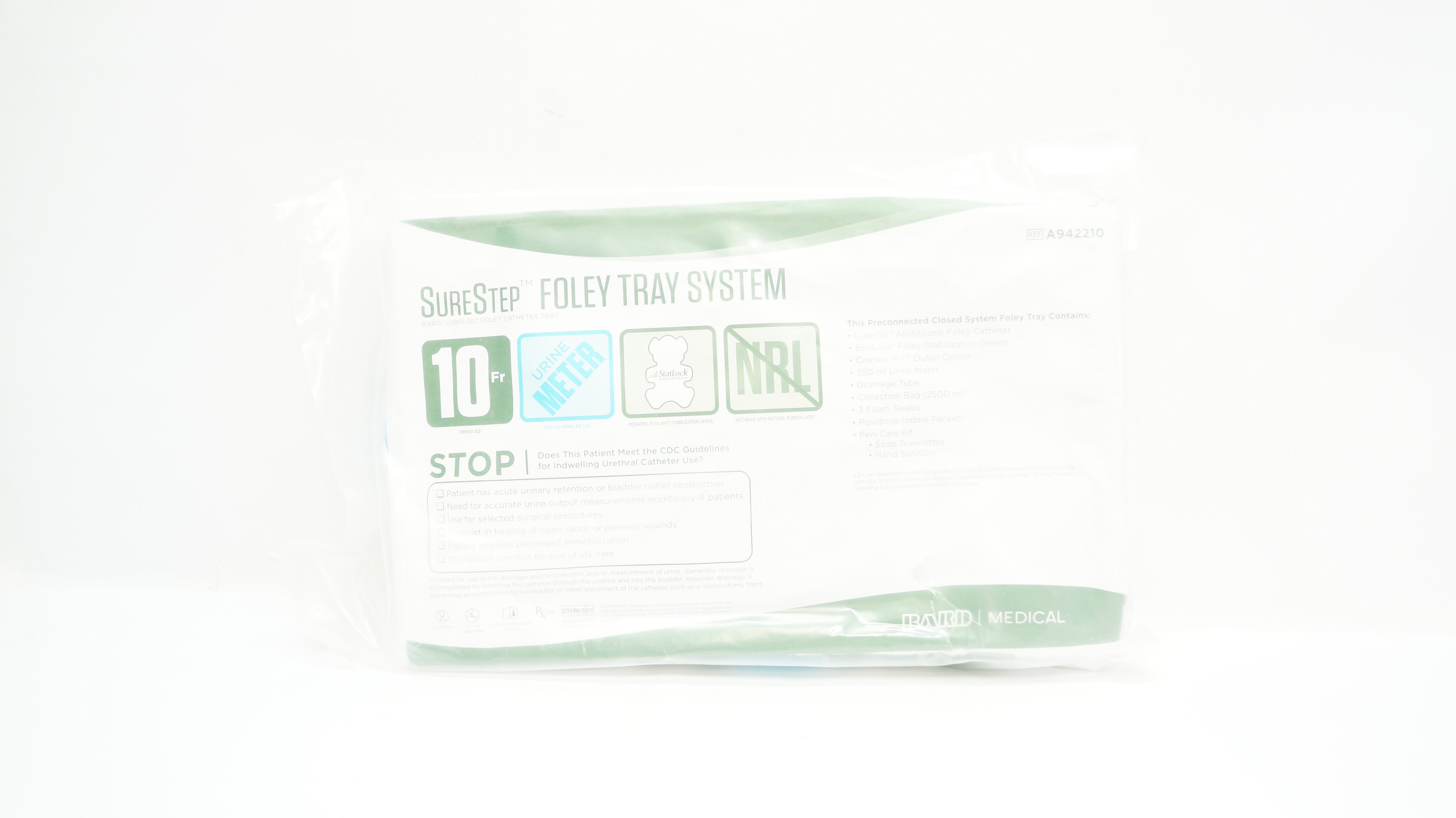 Bard A942210 SureStep Foley Tray System 10Fr.