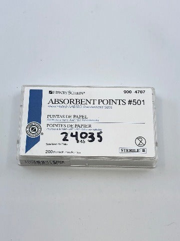 Henry Schein 900-4707 ABSORBENT POINTS 501, Size 45 ~ Pack of 200
