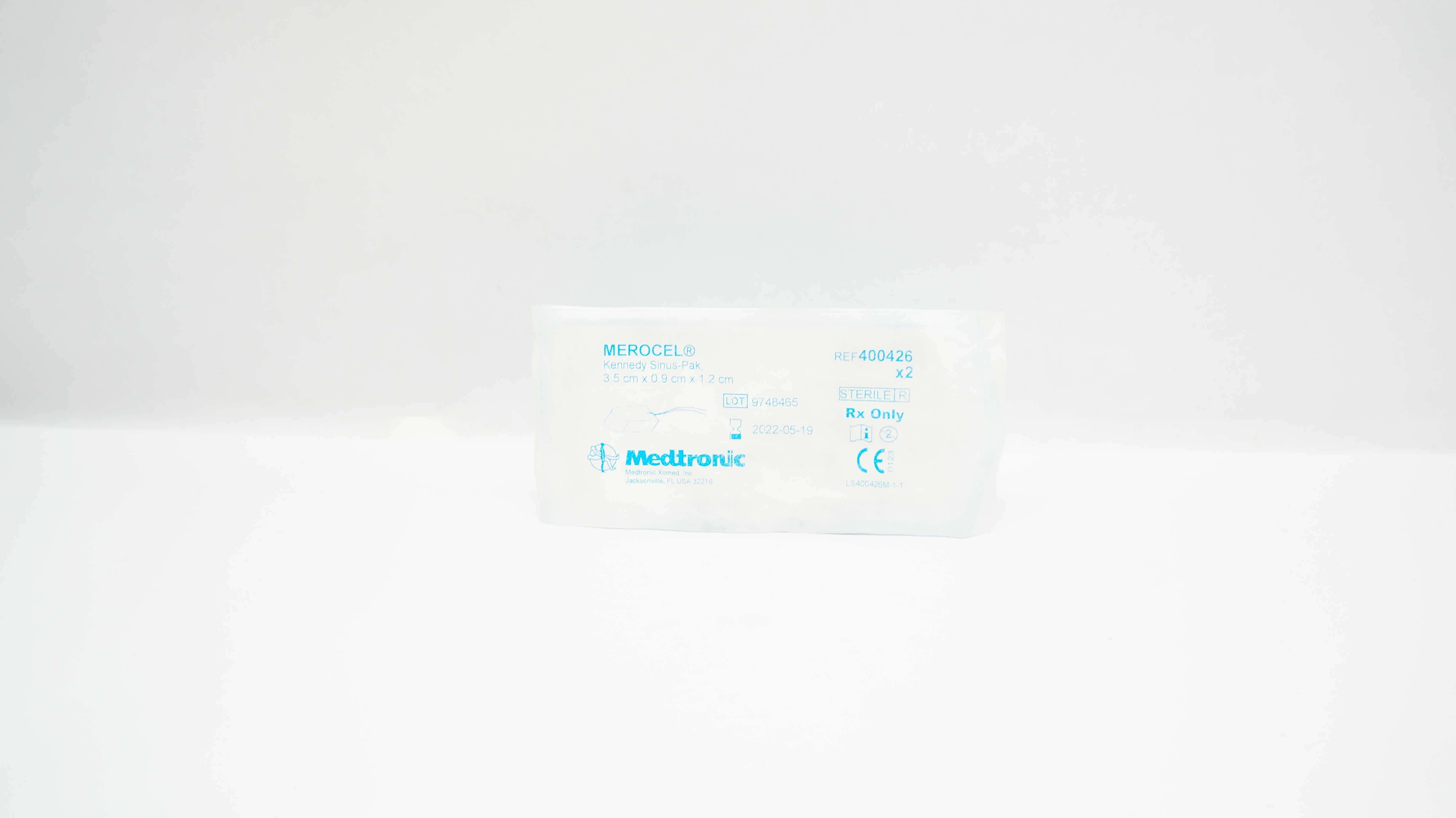 Medtronic 400426 MEROCEL Kennedy Sinus-Pak 3.5cm x 0.9cm x 1.2cm - Pack of 2 (x)