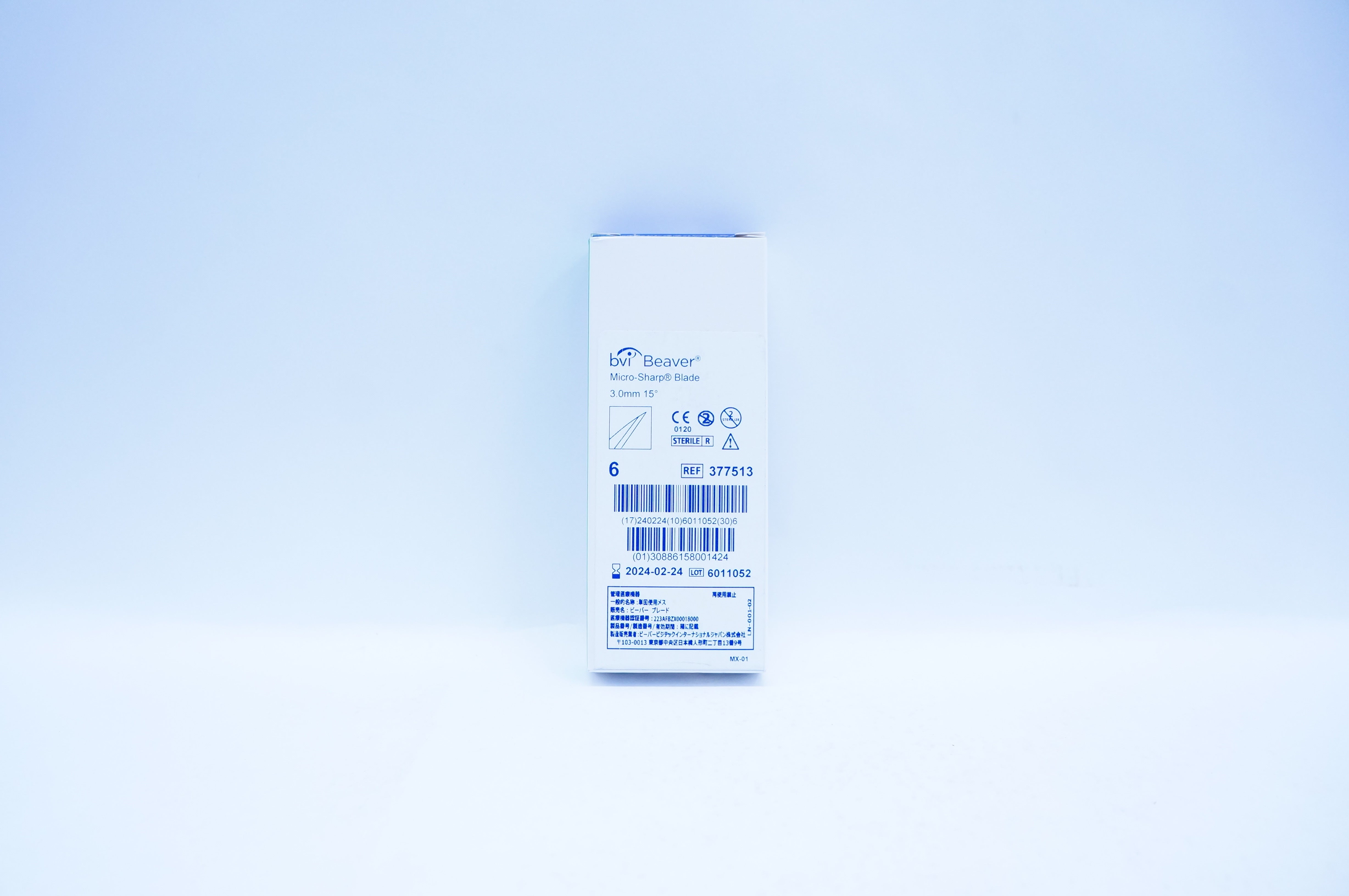 BVI Beaver 377513 Micro-Sharp Blade 3.0mm 15degree - Box of 6