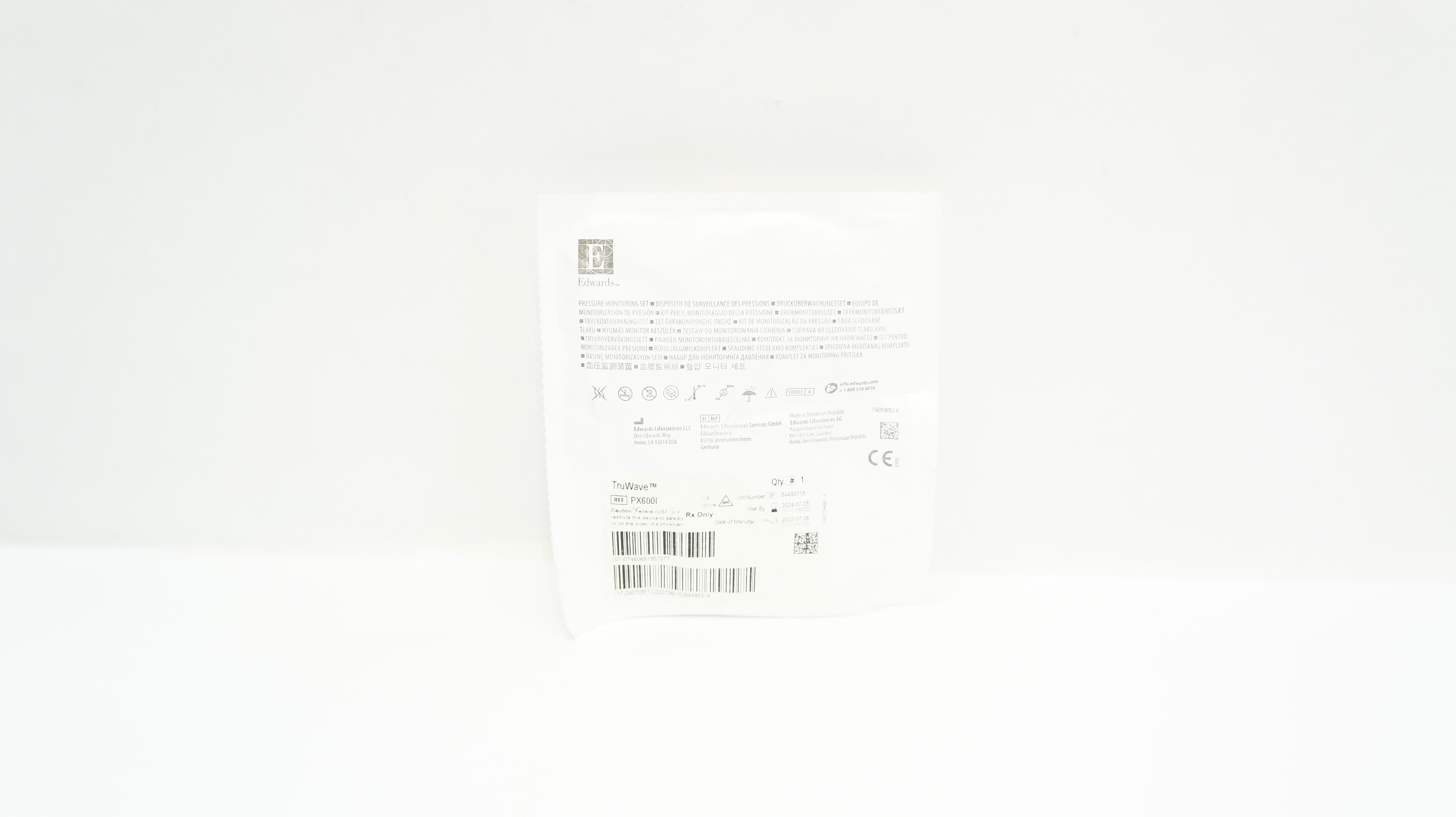 Edwards Lifesciences PX600I TruWave Pressure Monitoring Set