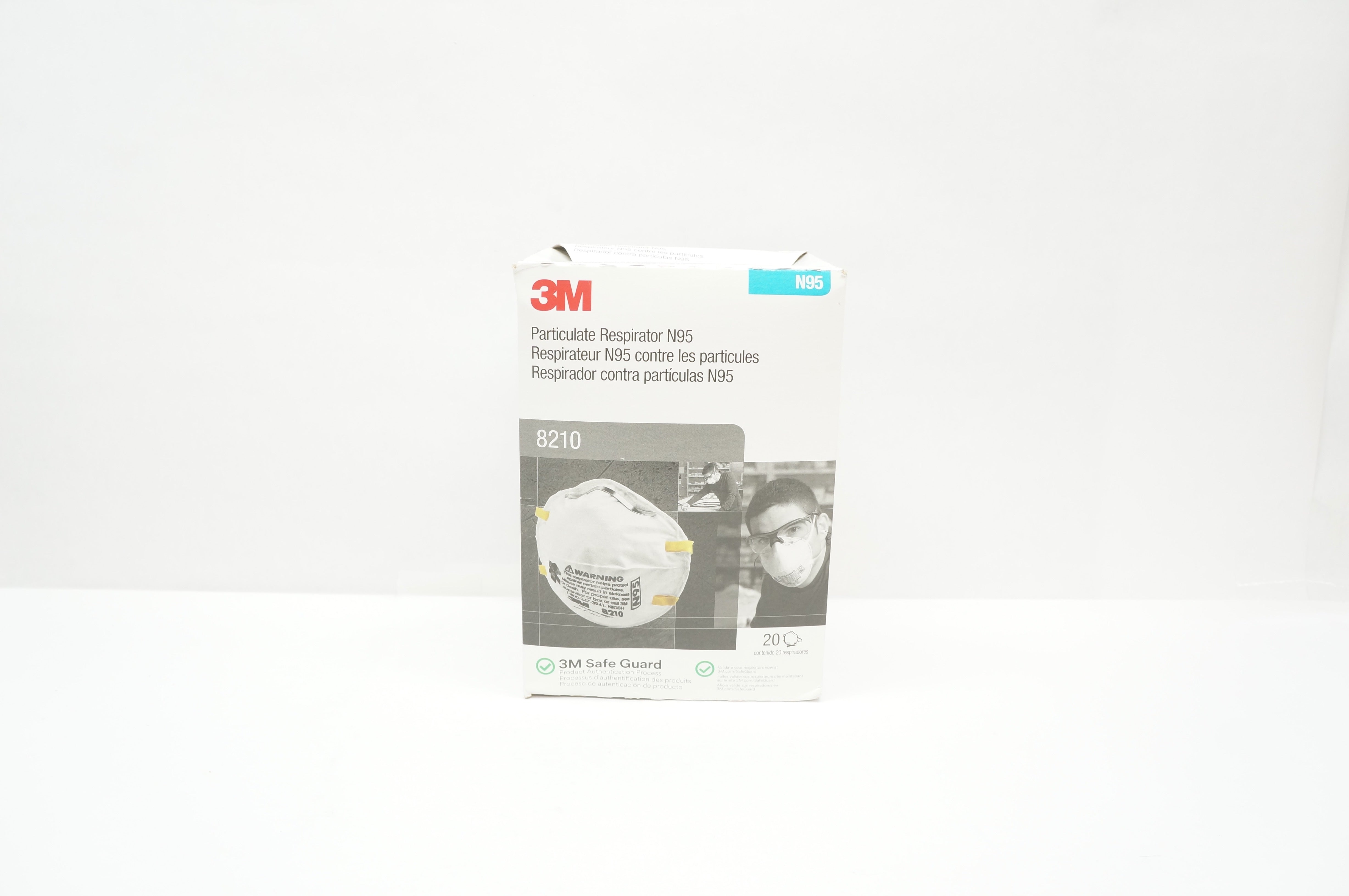 3M 8210 Safe Guard Particulate Respirator N95 - Box of 20