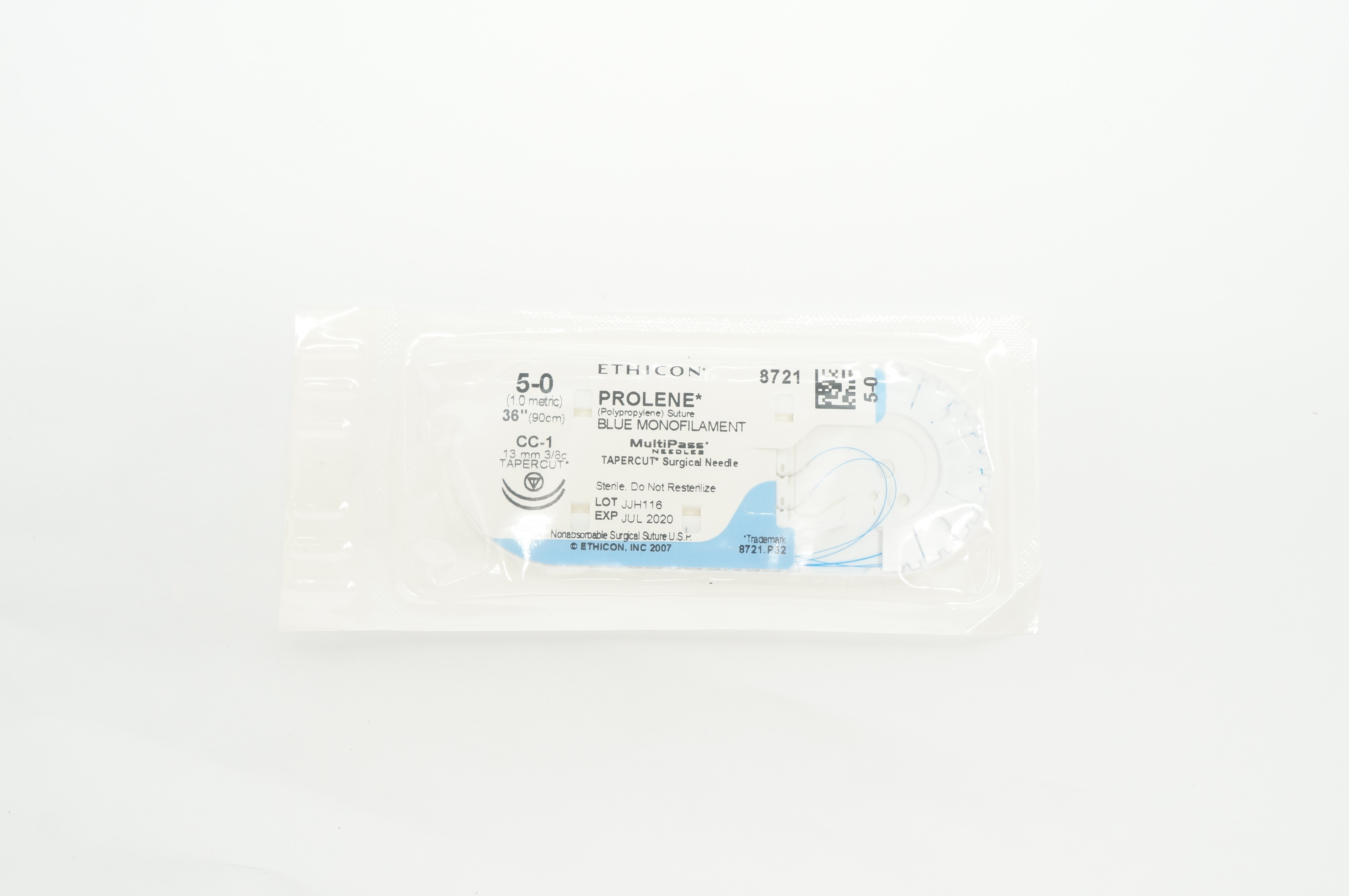 Ethicon 8721 5-0 PROLENE CC-1 13mm 3/8c Tapercut 36 inch (x)
