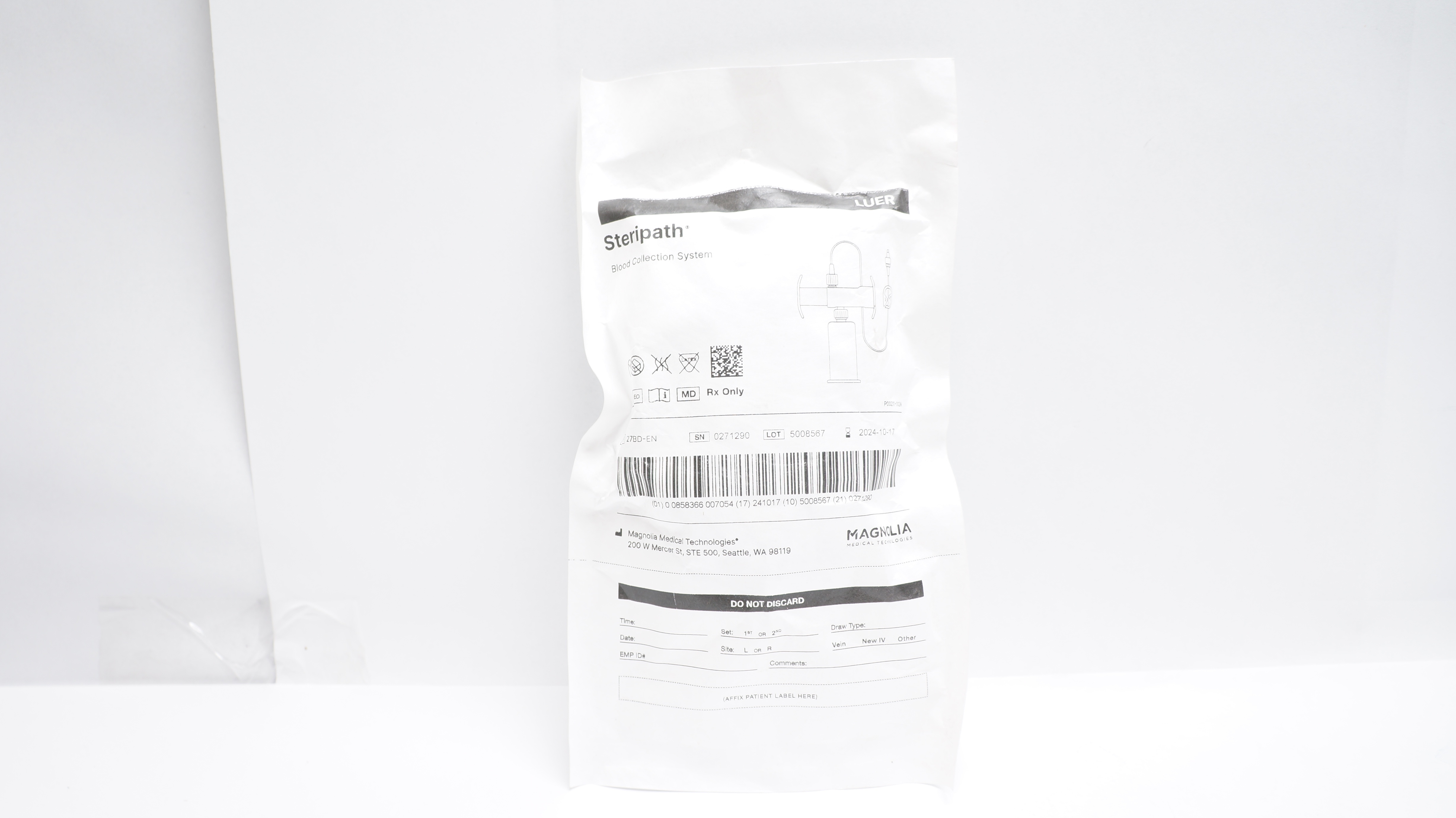 Magnolia Medical 27BD-EN Steripath Luer Blood Culture Collection System
