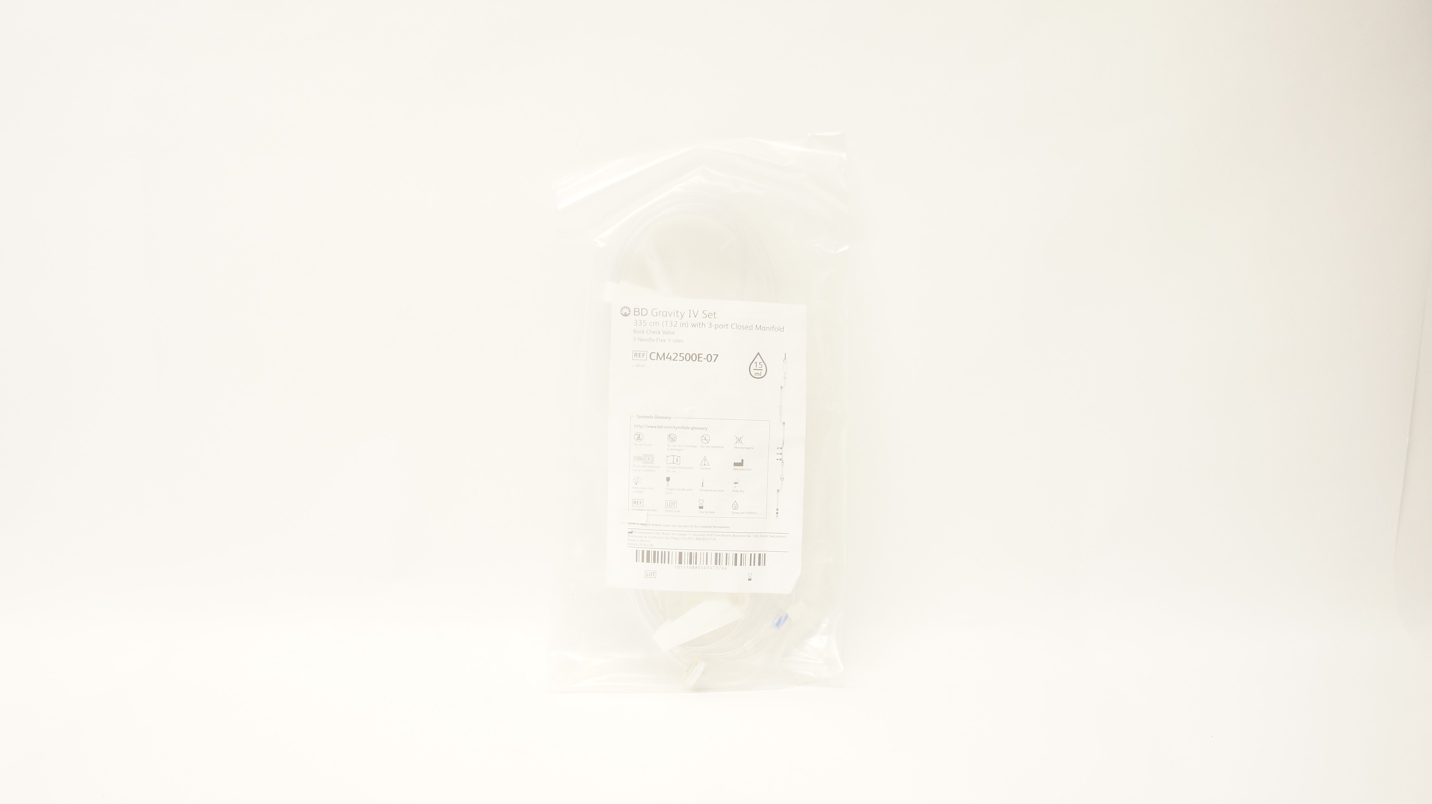 BD CM42500Е-07 Gravity IV Set 15ml drop (x)
